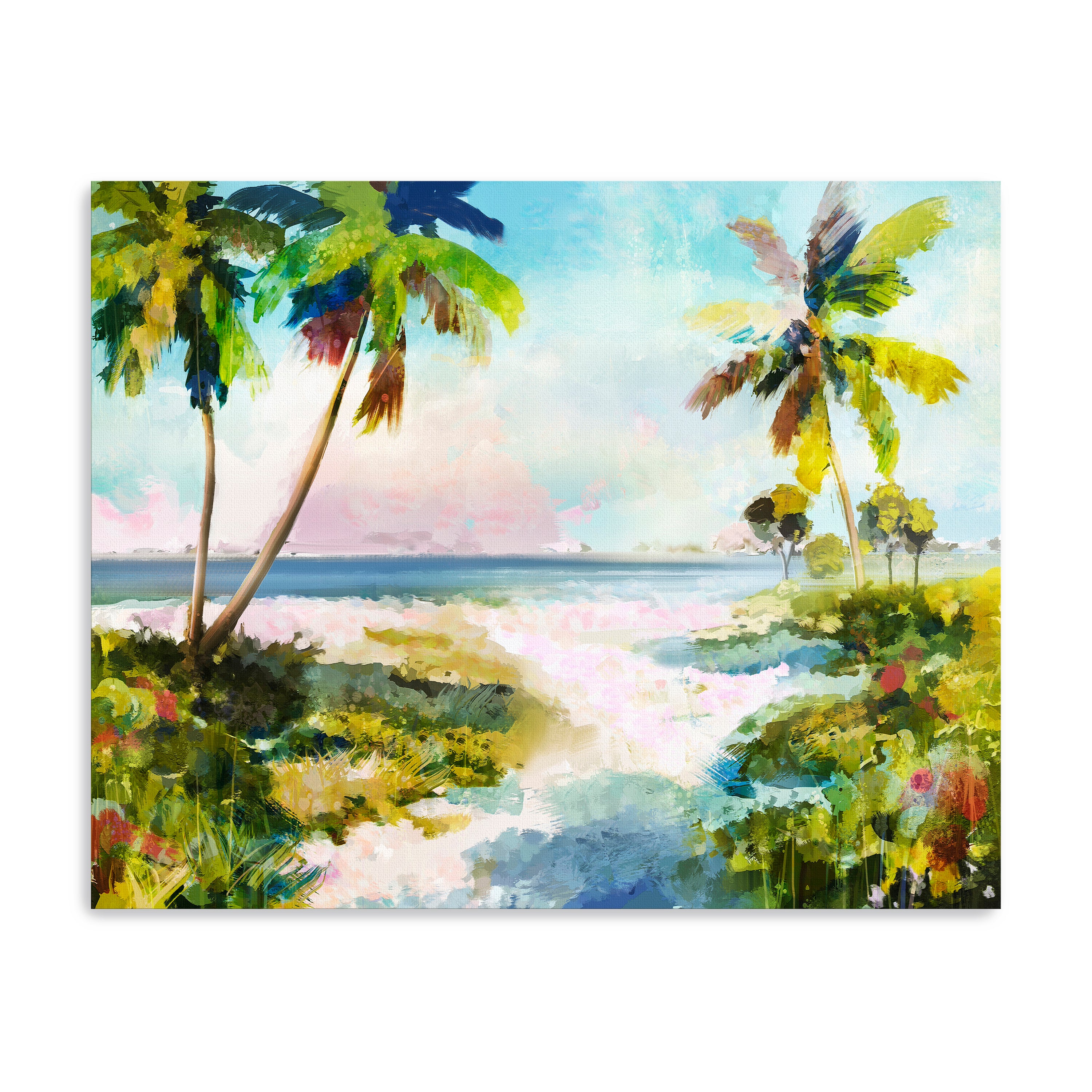 Summer Breeze and Palm Trees Canvas Giclee