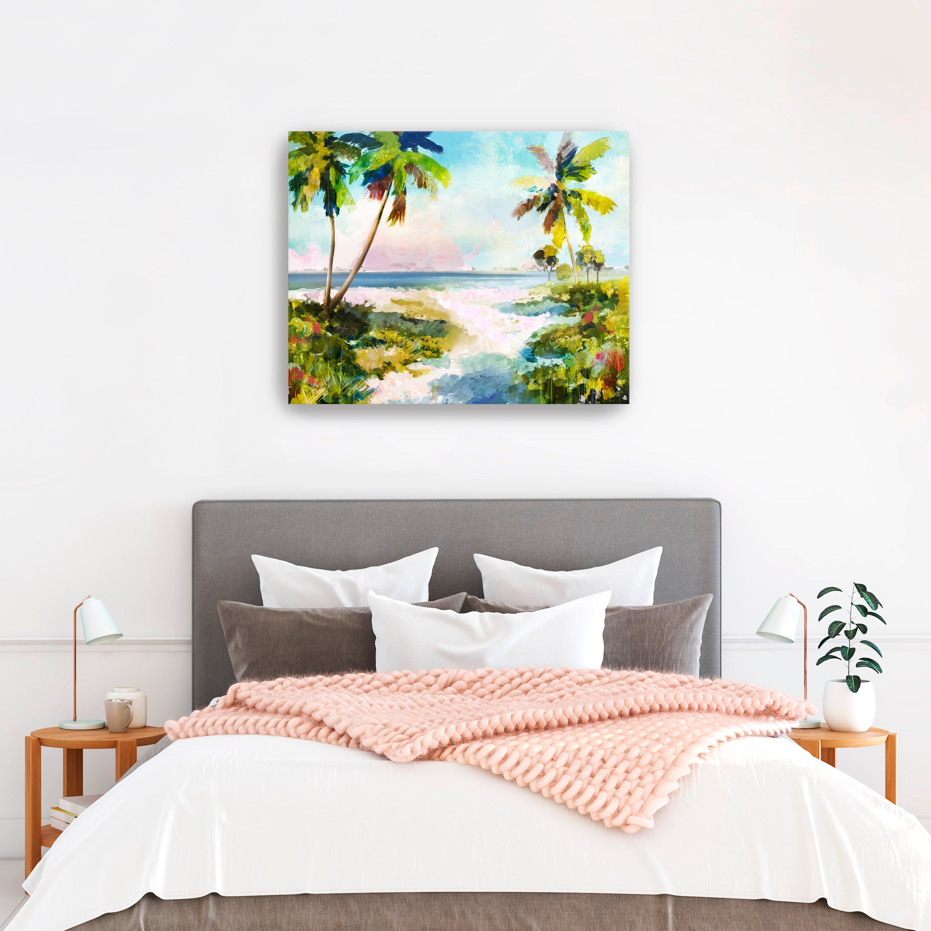 Summer Breeze and Palm Trees Canvas Giclee