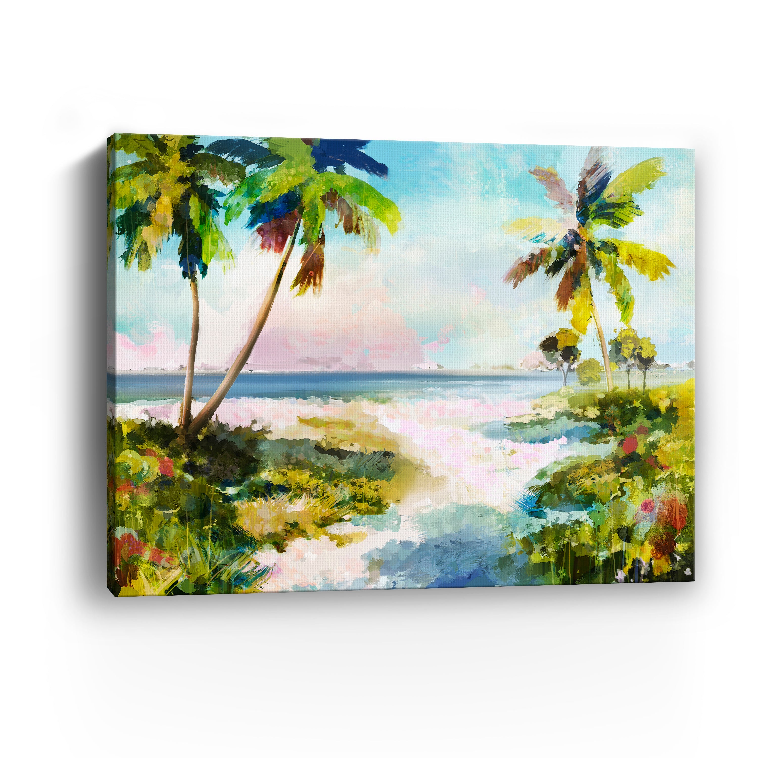 Summer Breeze and Palm Trees Canvas Giclee