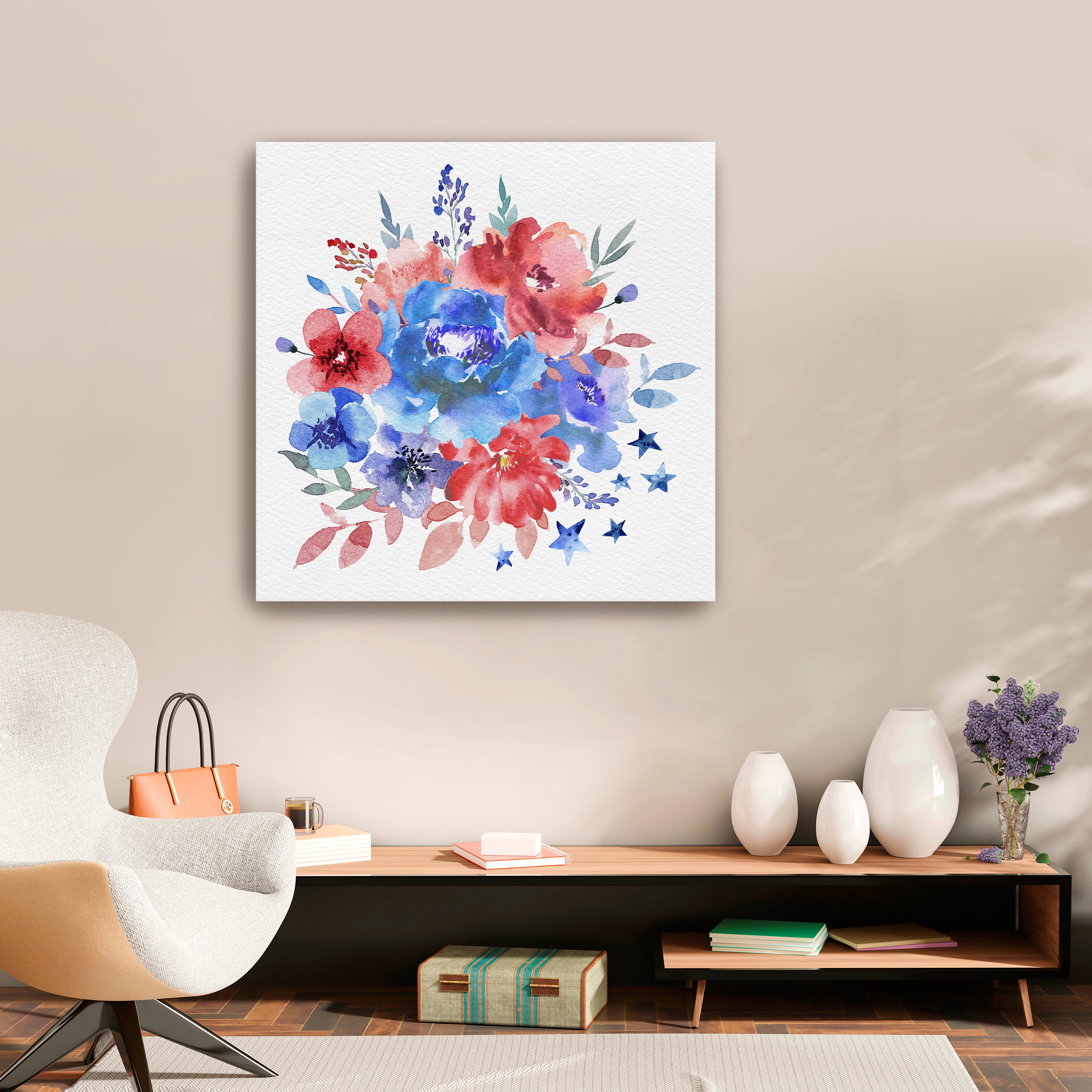 Liberty Blossoms Canvas Giclee