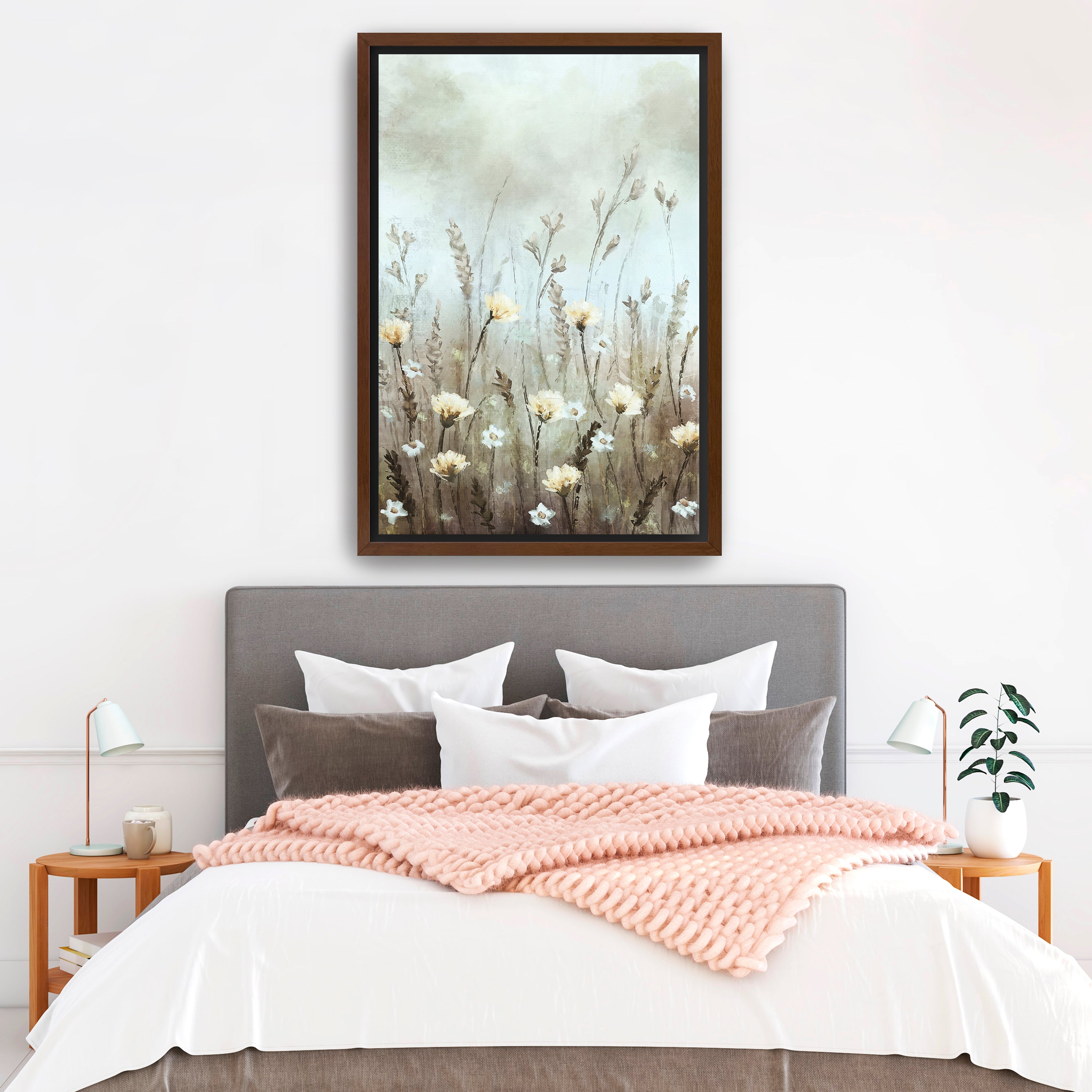 Where Petals Meet the Fog Canvas Giclee