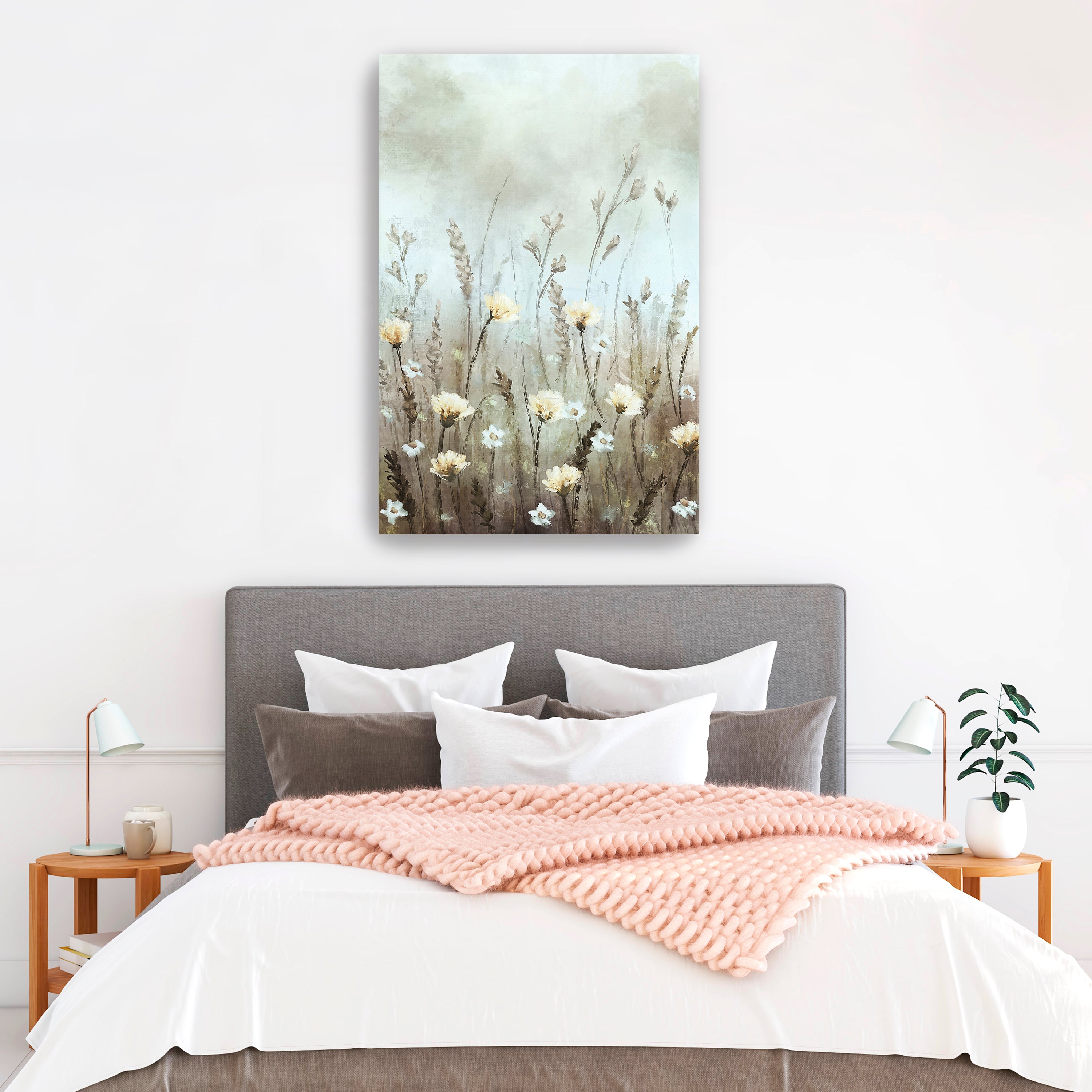 Where Petals Meet the Fog Canvas Giclee