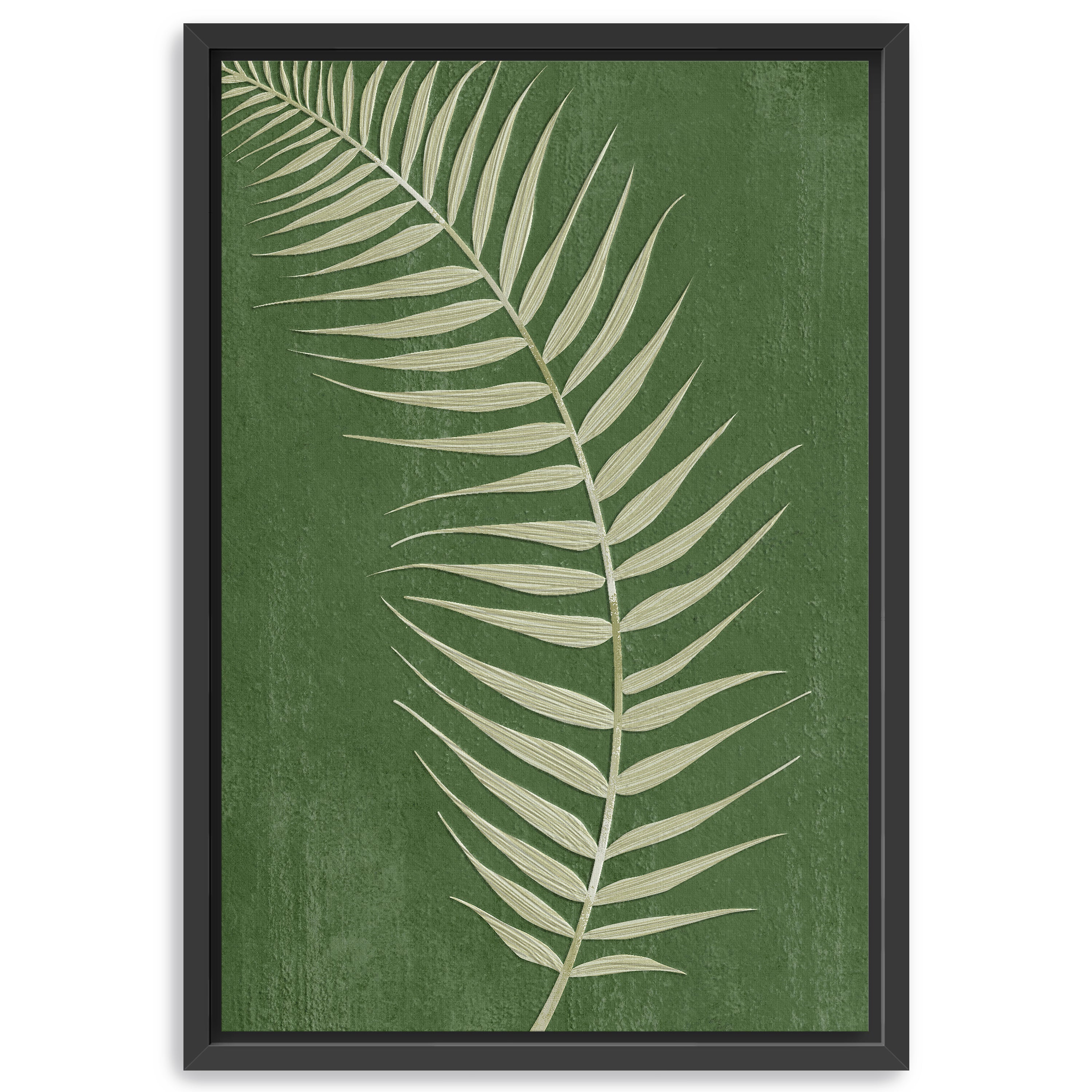 Palm Leaf on Green I Canvas Giclee