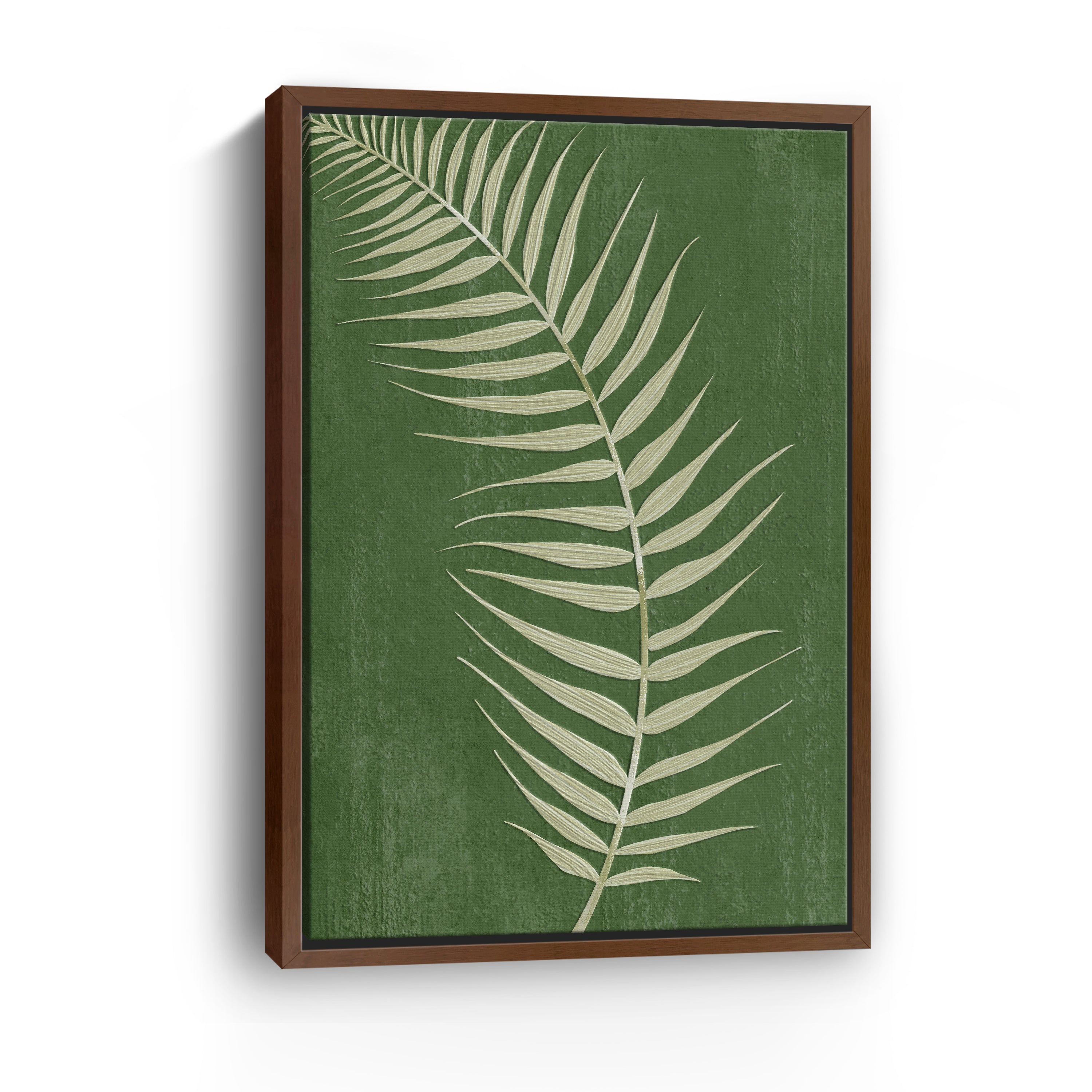 Palm Leaf on Green I Canvas Giclee