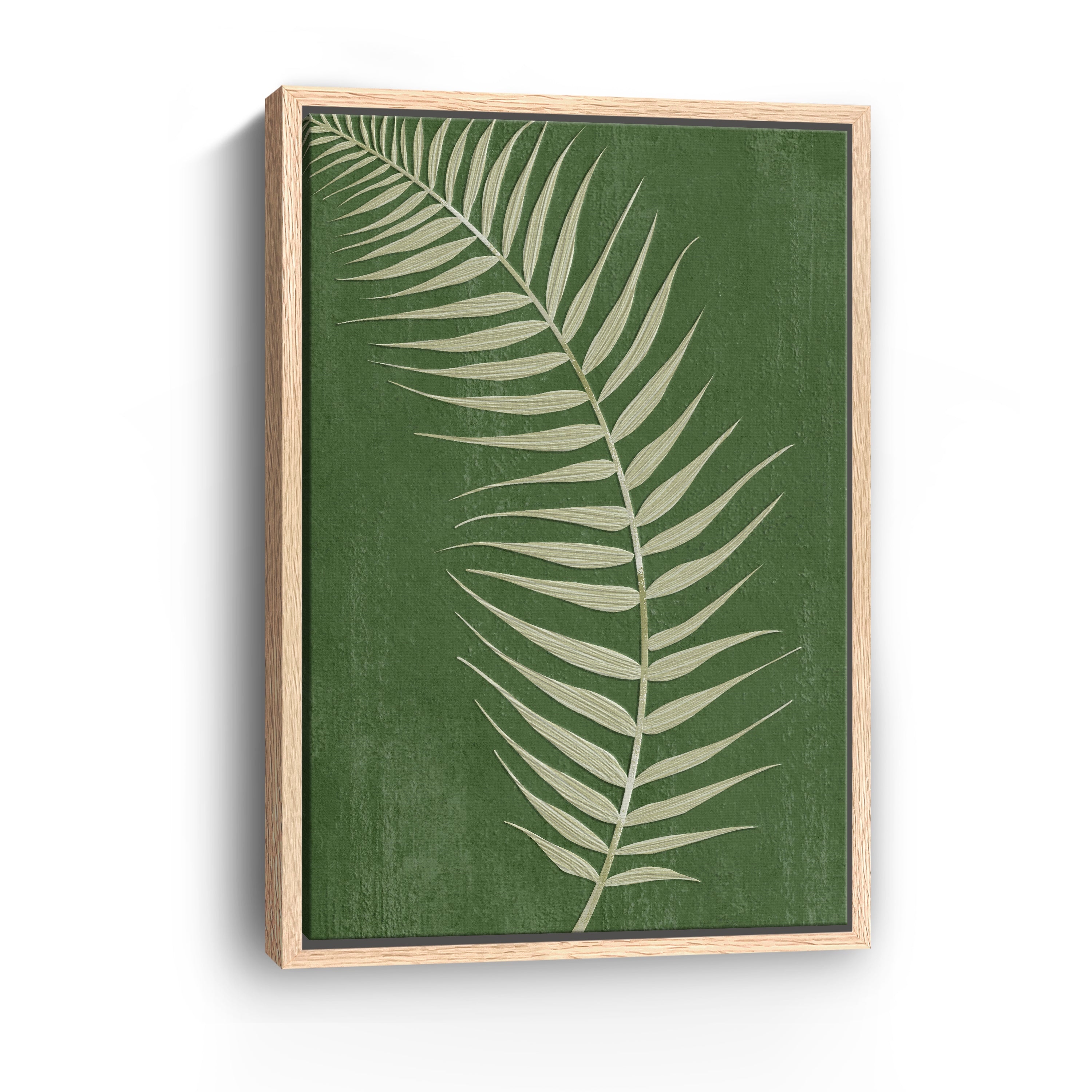 Palm Leaf on Green I Canvas Giclee