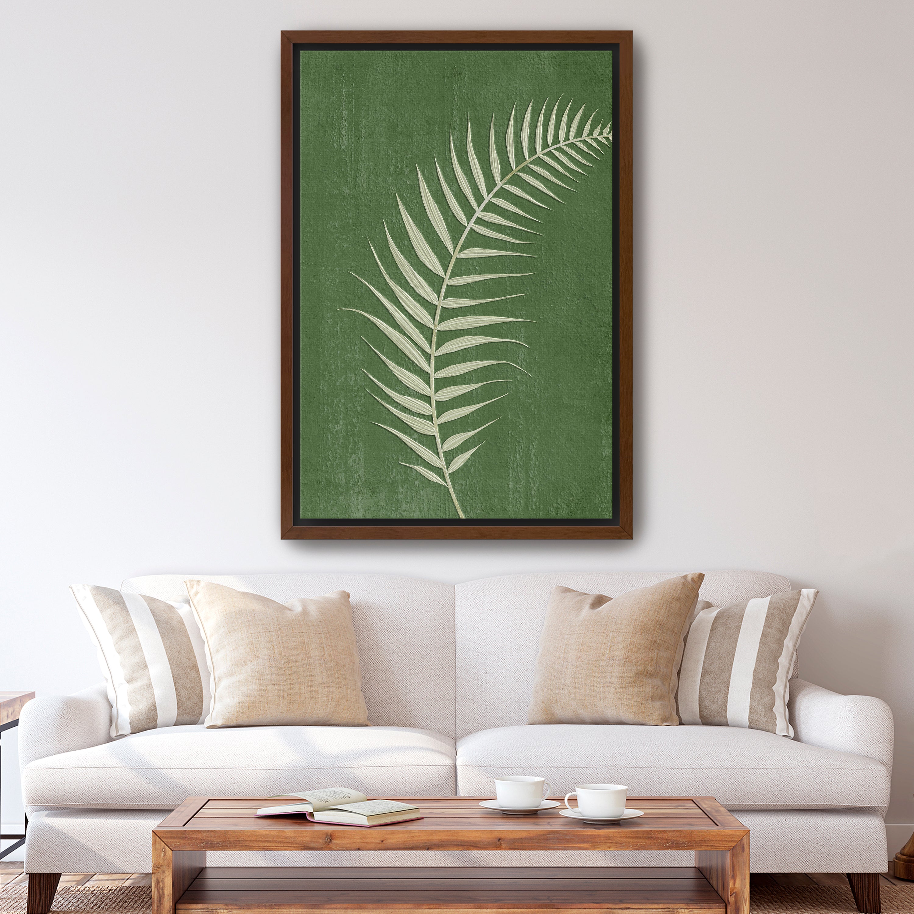 Palm Leaf on Green II Canvas Giclee
