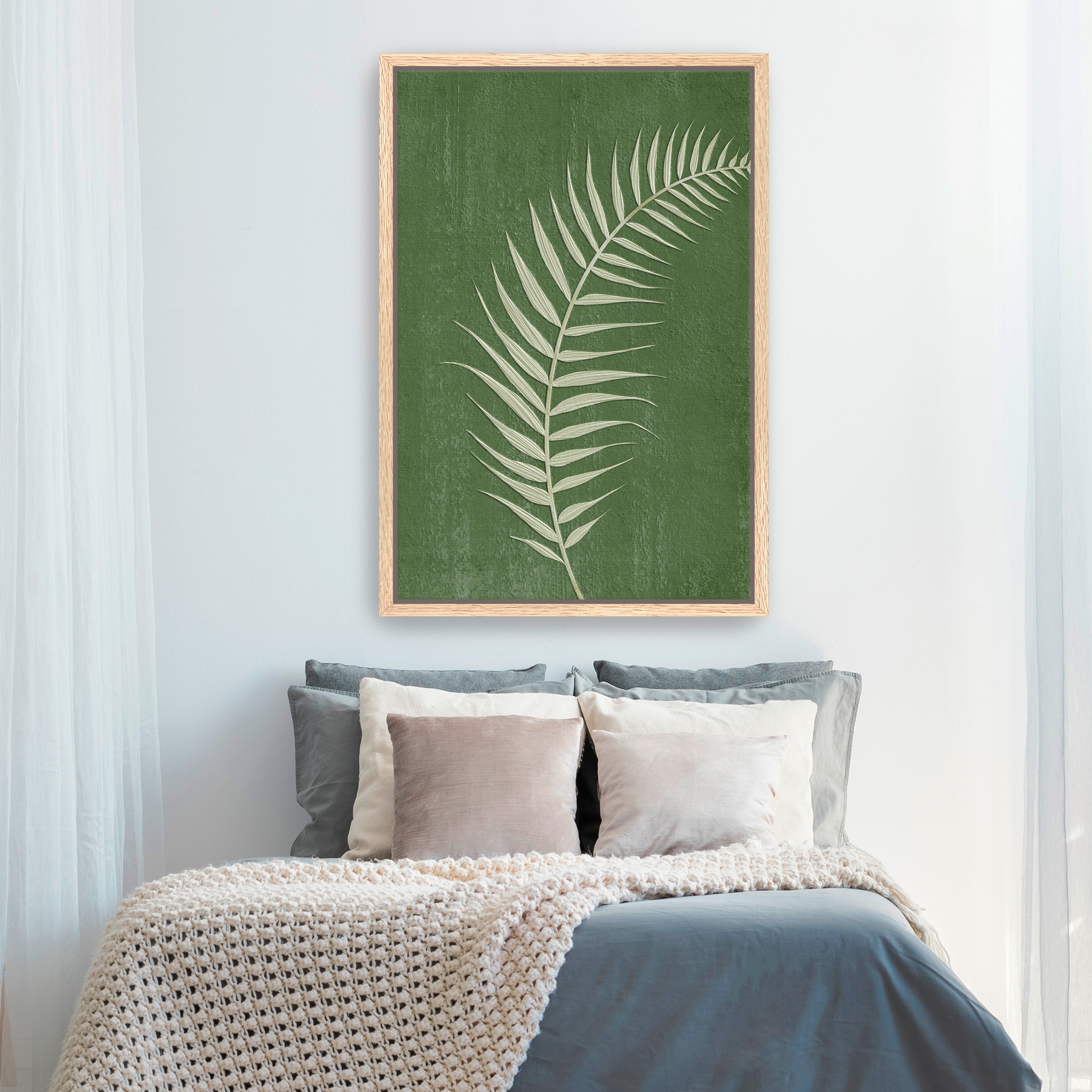 Palm Leaf on Green II Canvas Giclee