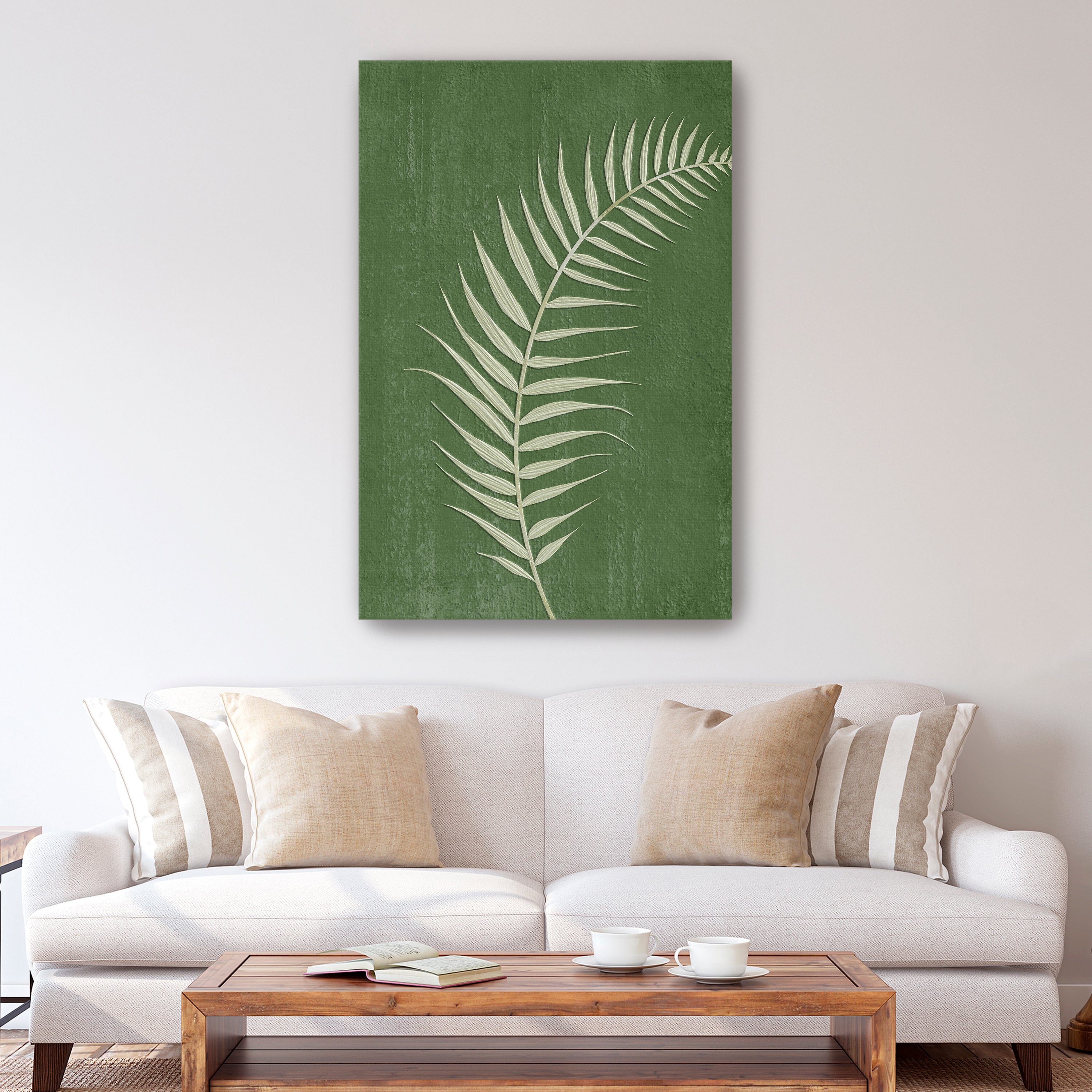 Palm Leaf on Green II Canvas Giclee