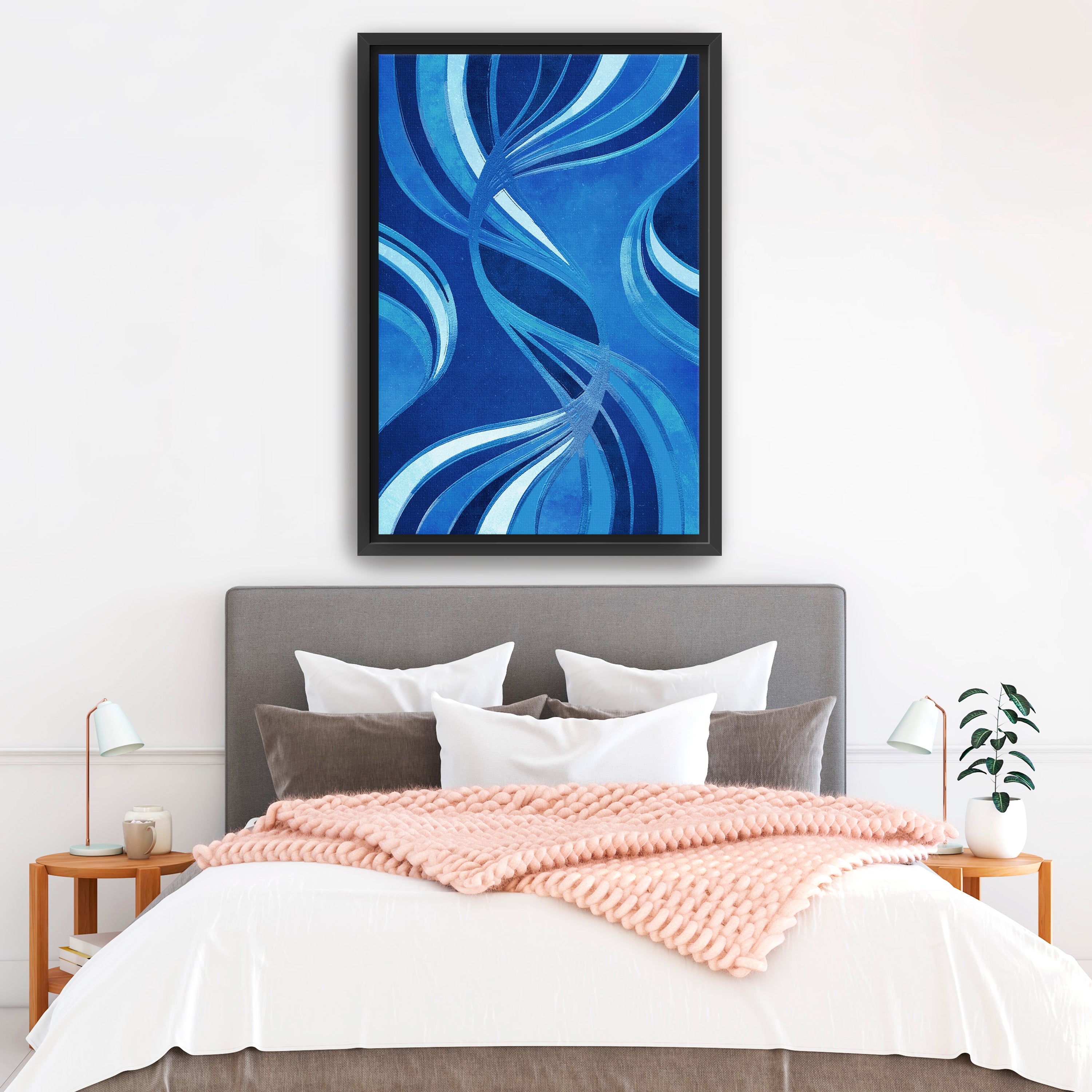 Currents of Indigo Canvas Giclee