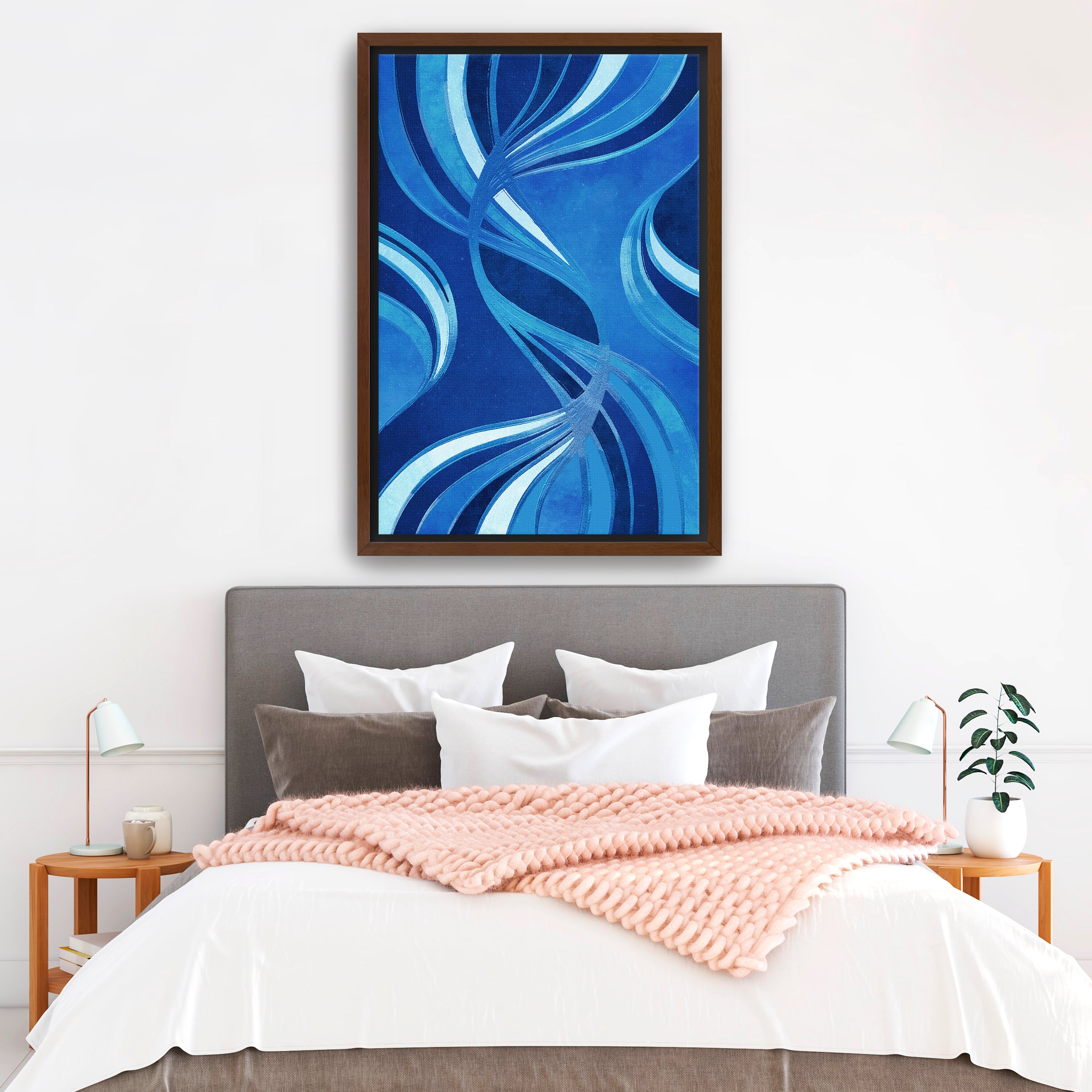 Currents of Indigo Canvas Giclee