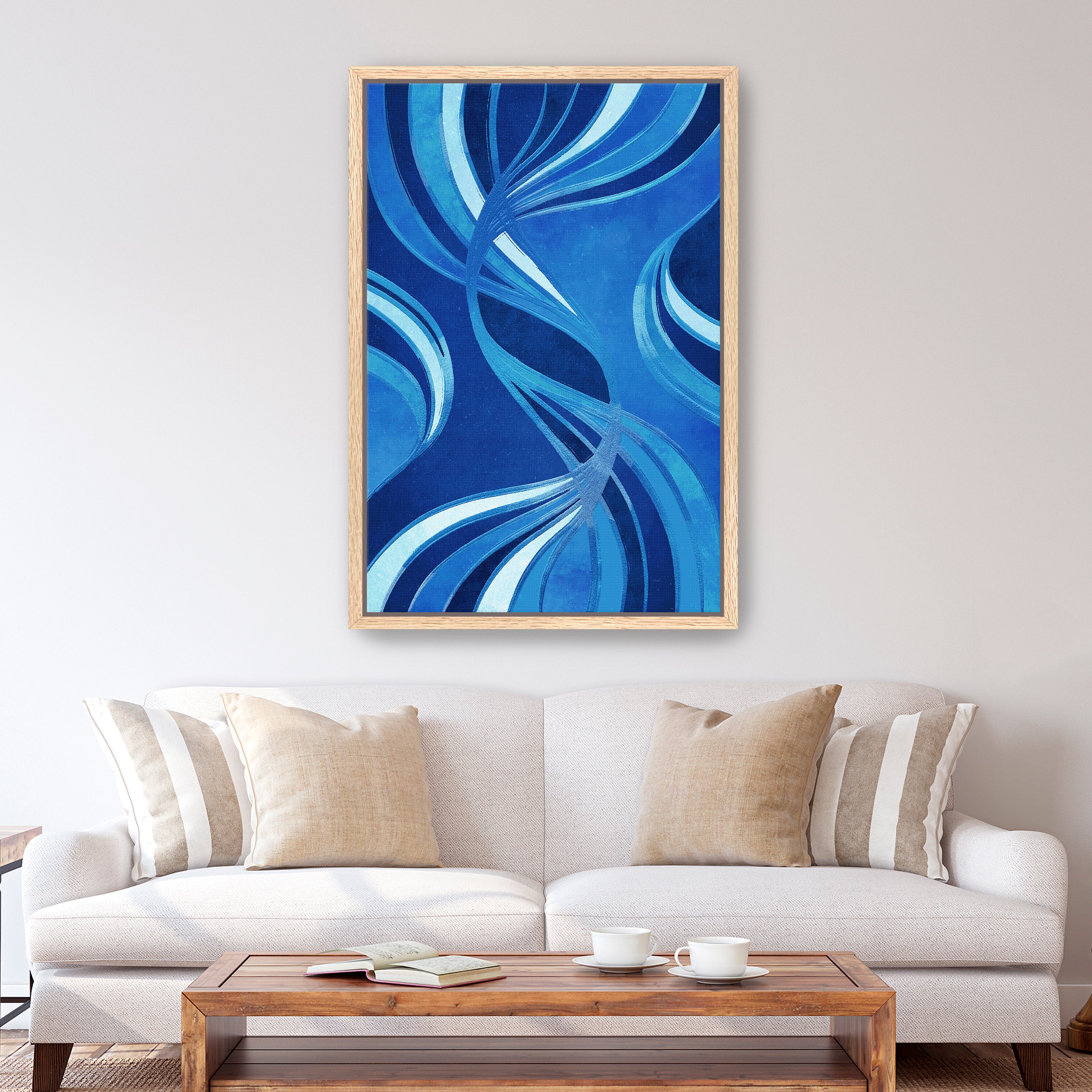 Currents of Indigo Canvas Giclee