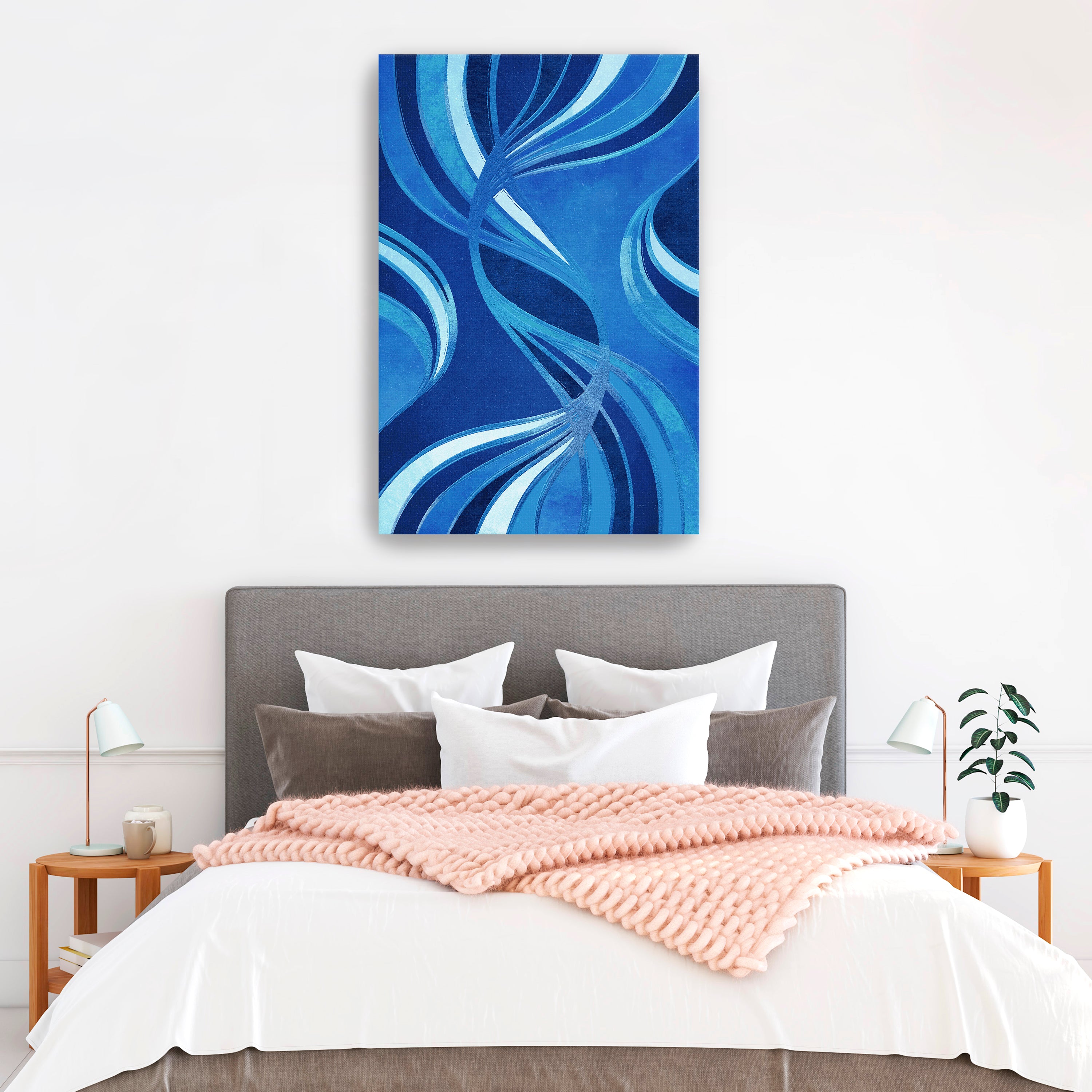 Currents of Indigo Canvas Giclee