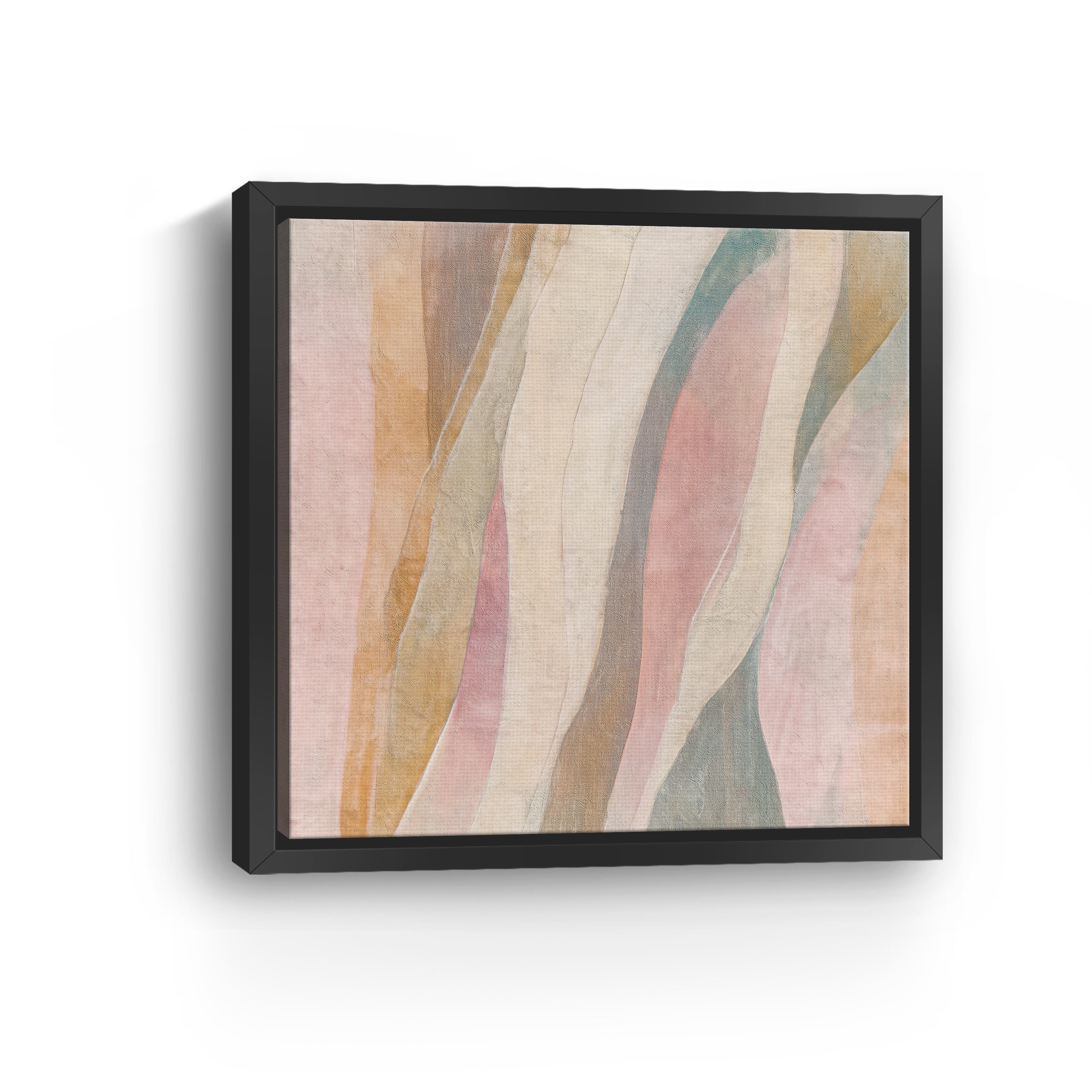 Beige Curves Canvas Giclee
