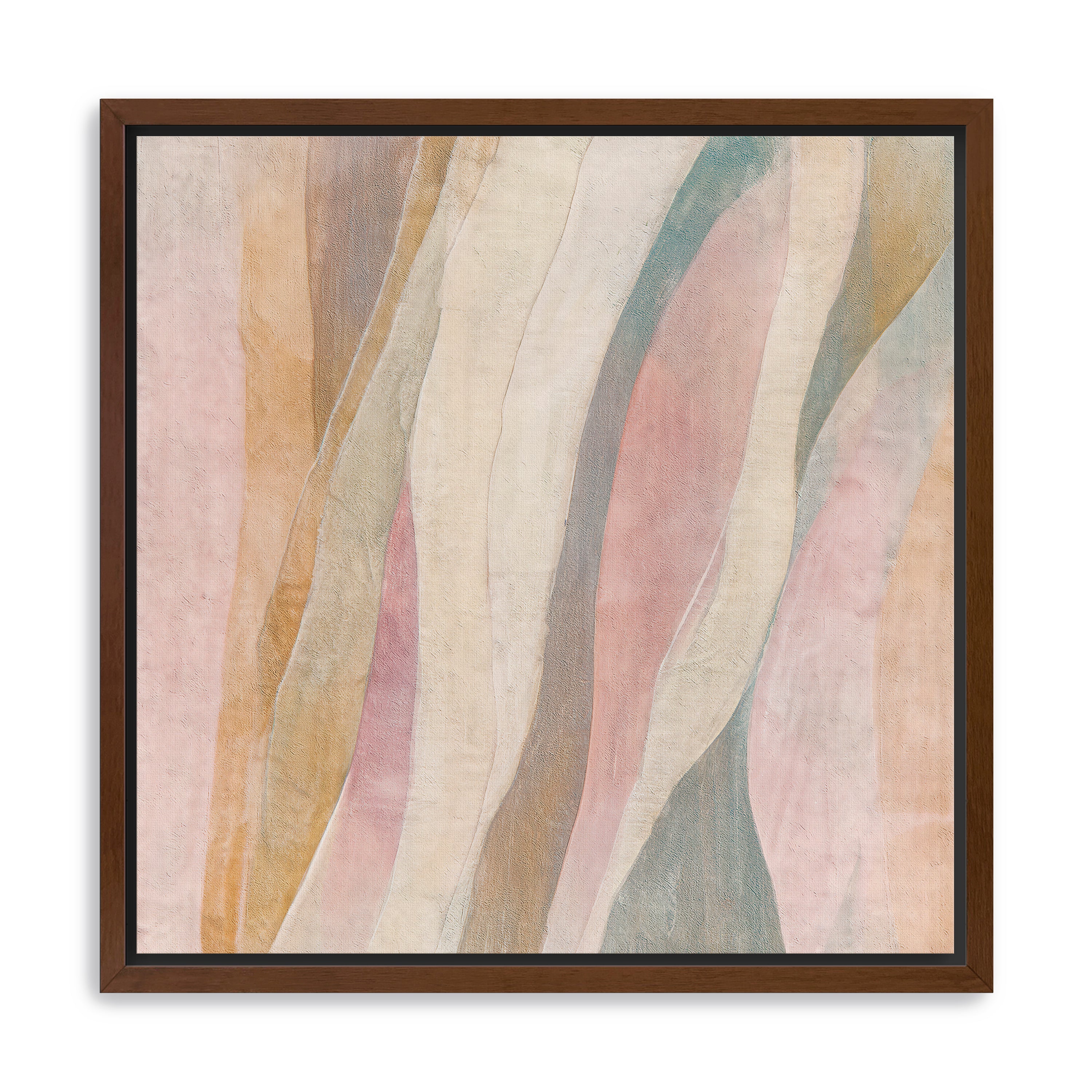 Beige Curves Canvas Giclee
