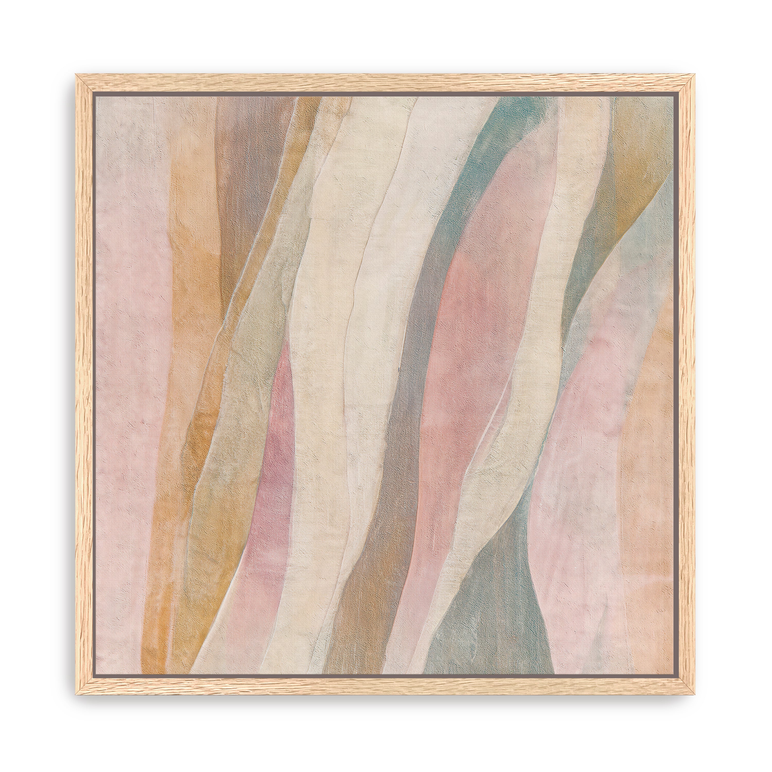 Beige Curves Canvas Giclee