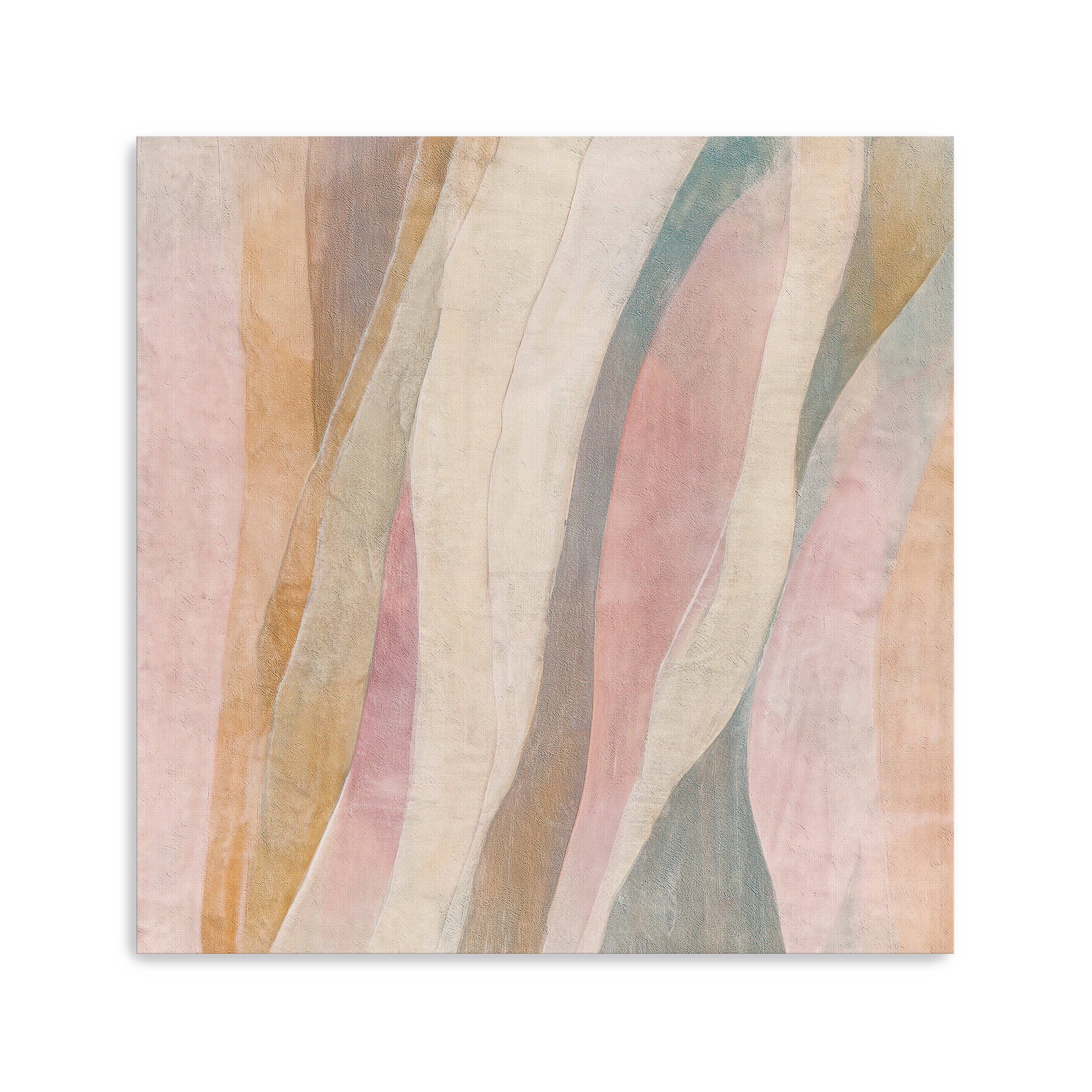 Beige Curves Canvas Giclee