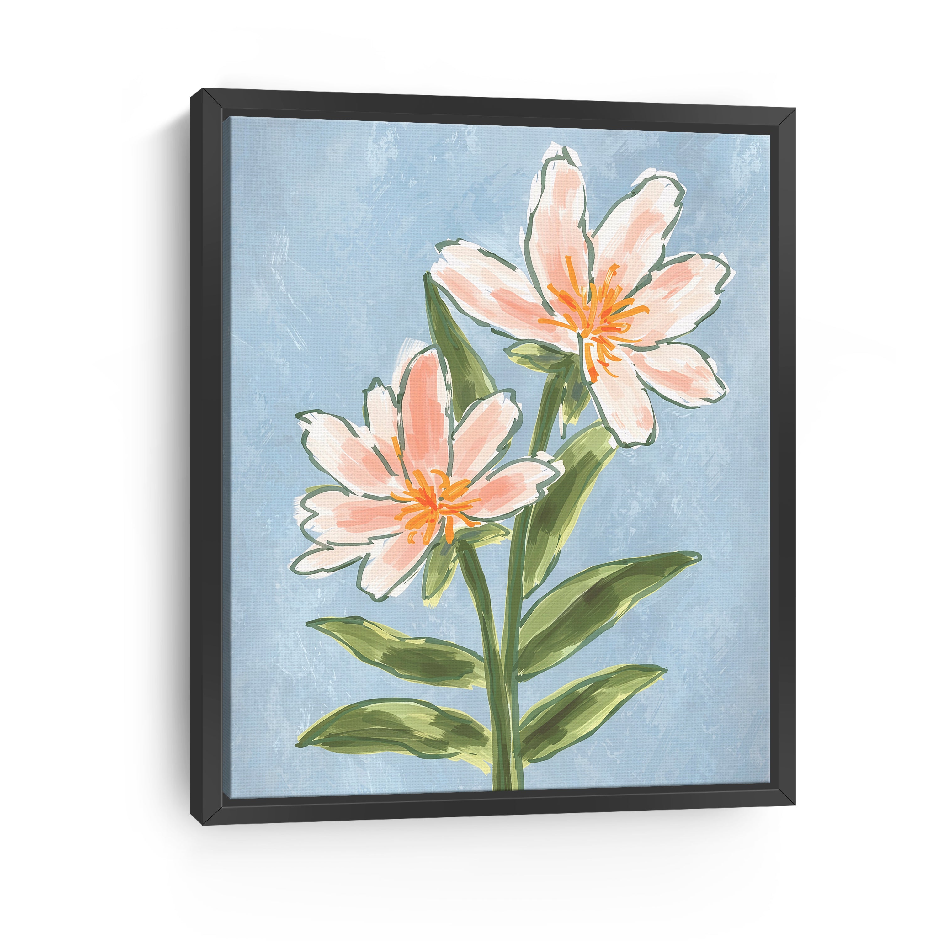 Twin Bloom Canvas Giclee