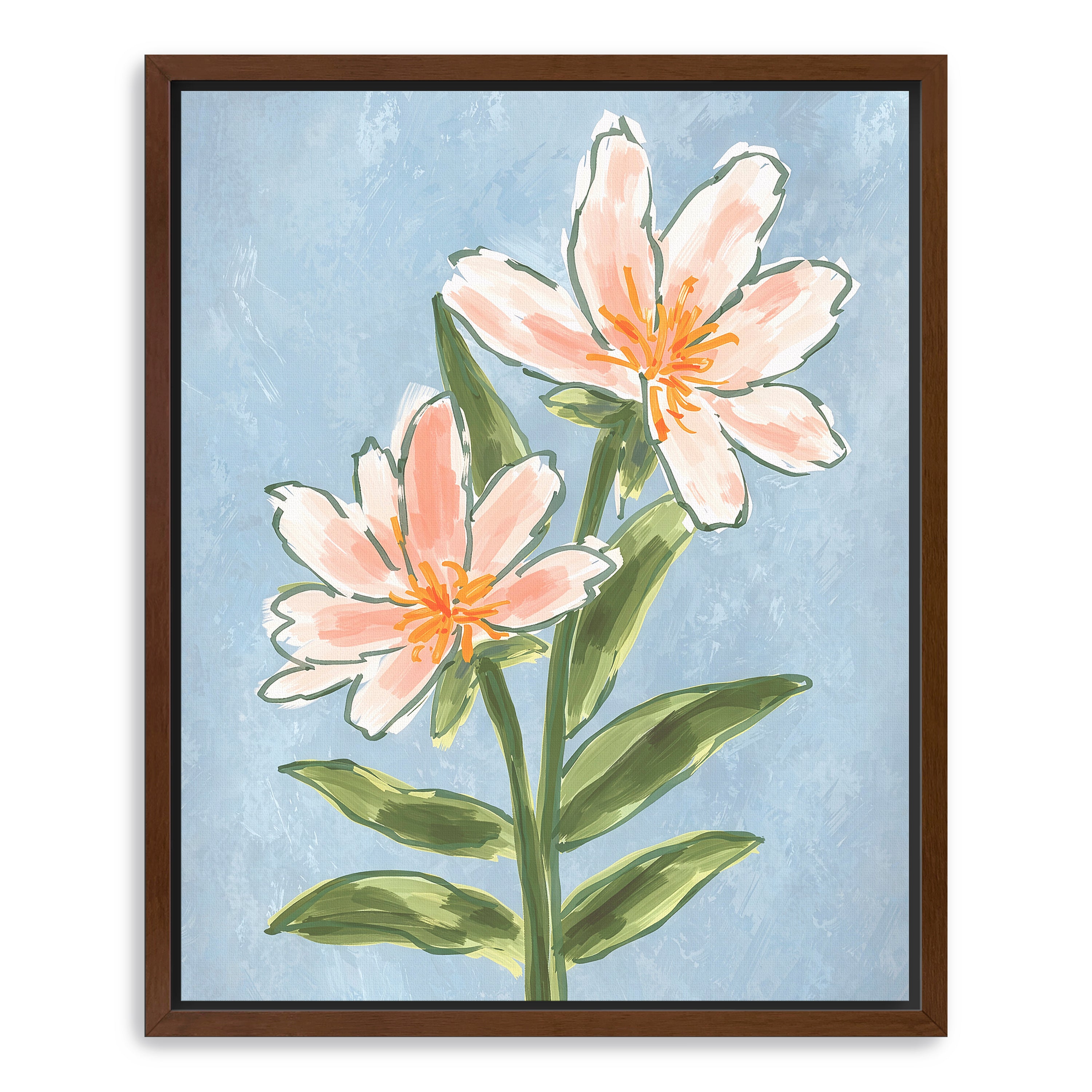 Twin Bloom Canvas Giclee