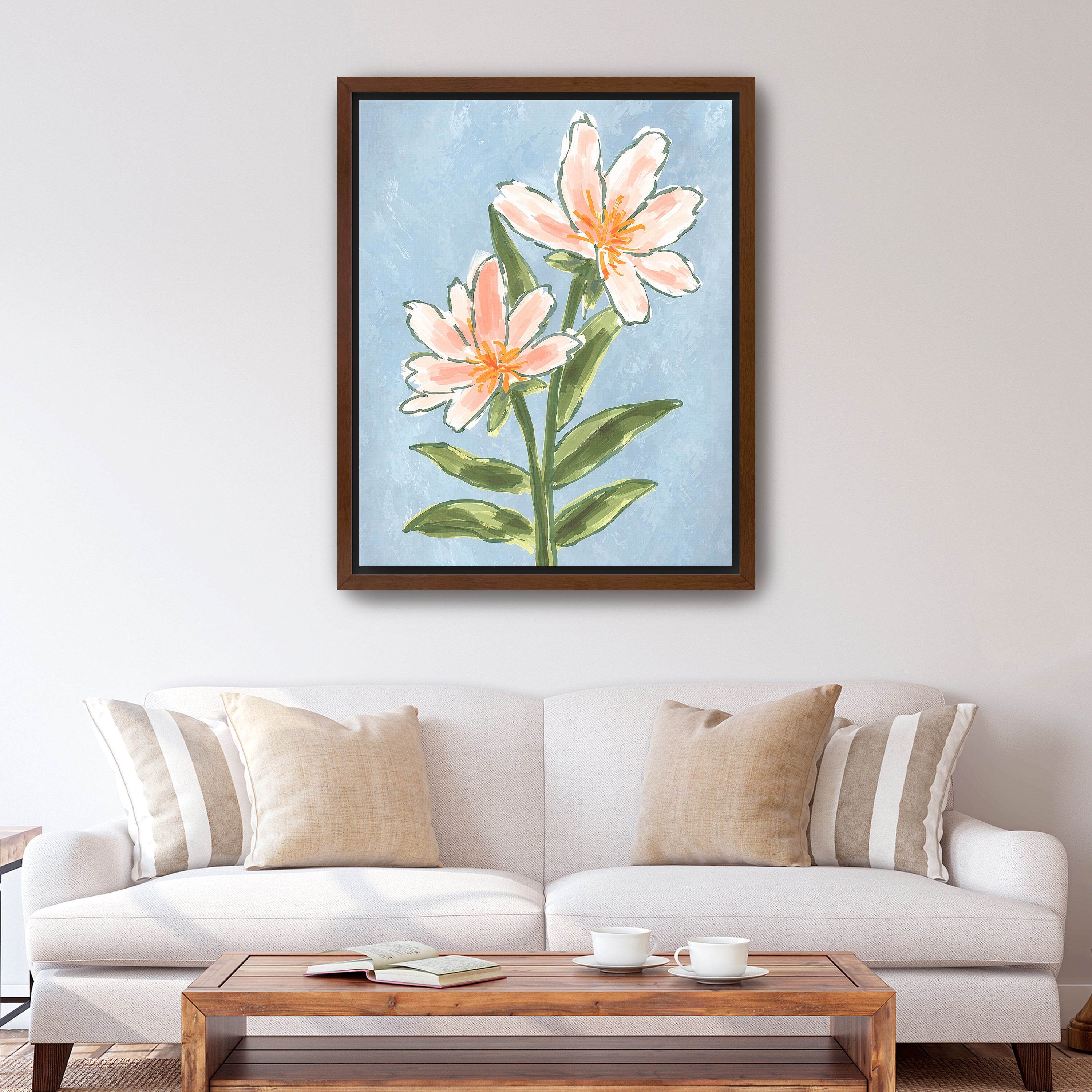 Twin Bloom Canvas Giclee