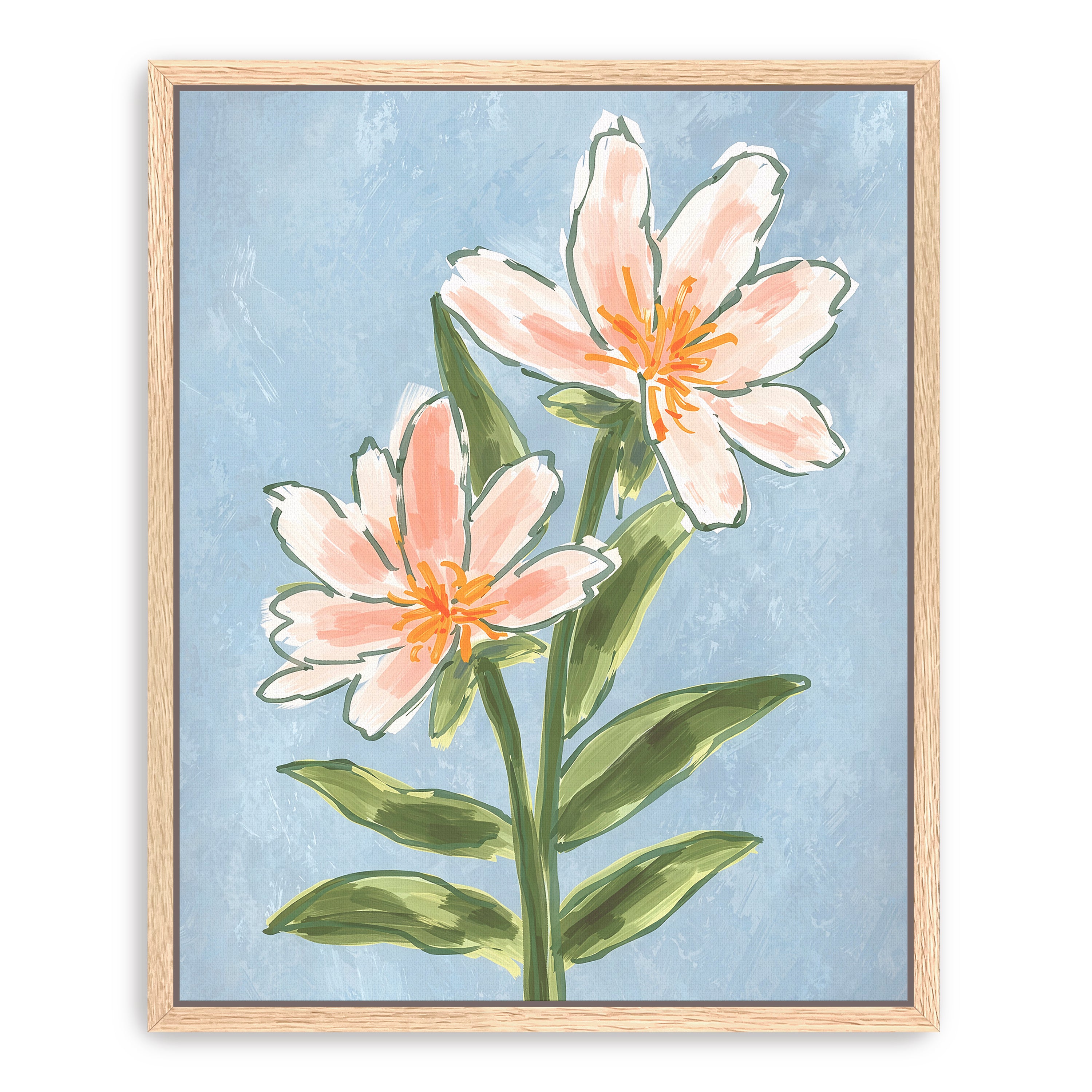 Twin Bloom Canvas Giclee