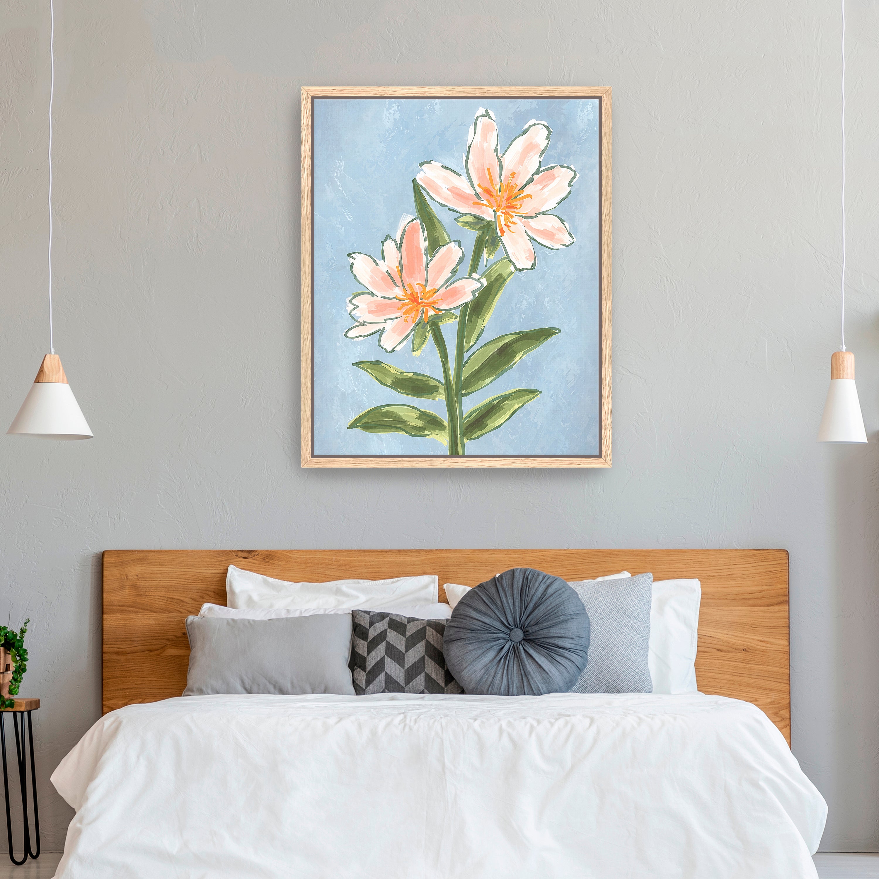 Twin Bloom Canvas Giclee