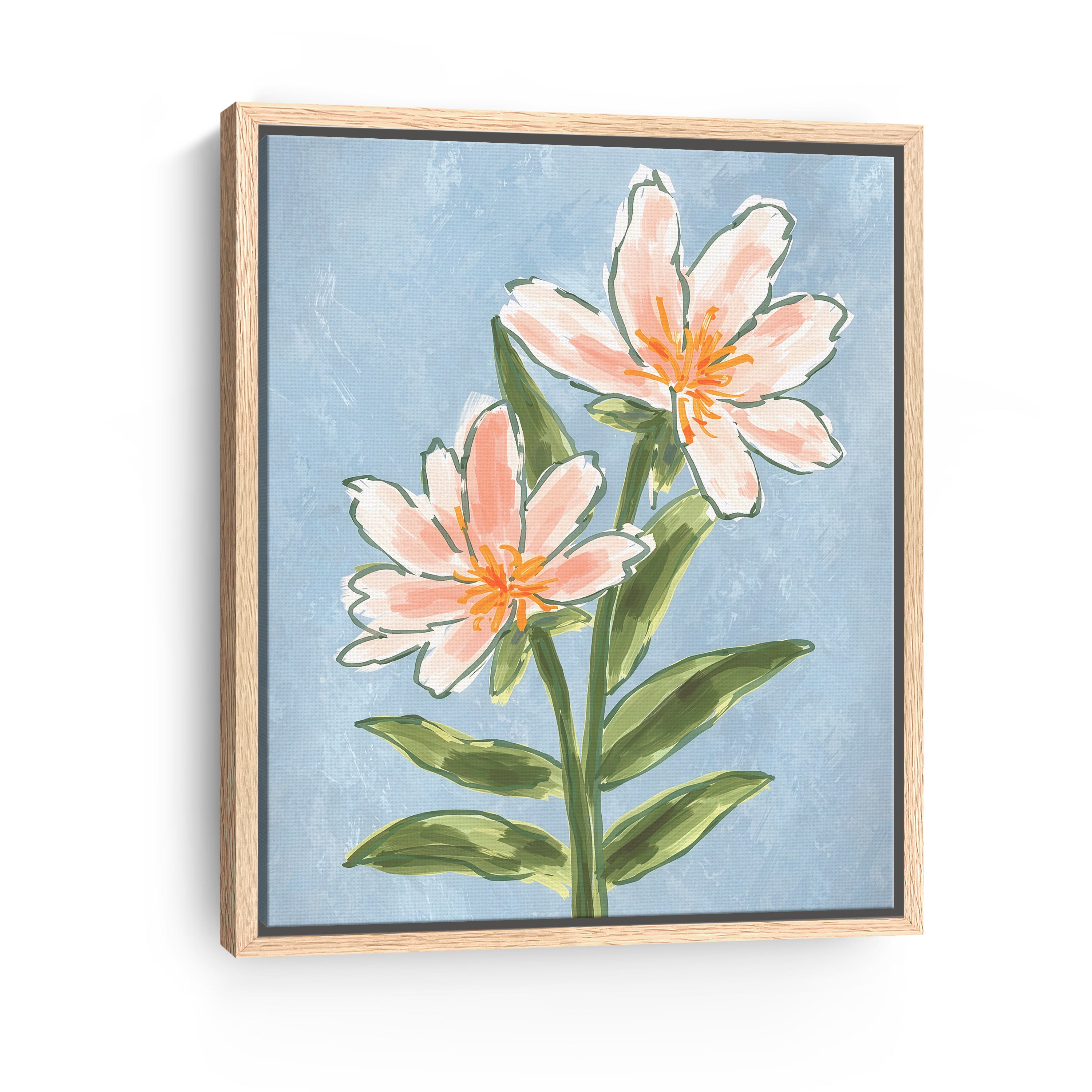 Twin Bloom Canvas Giclee