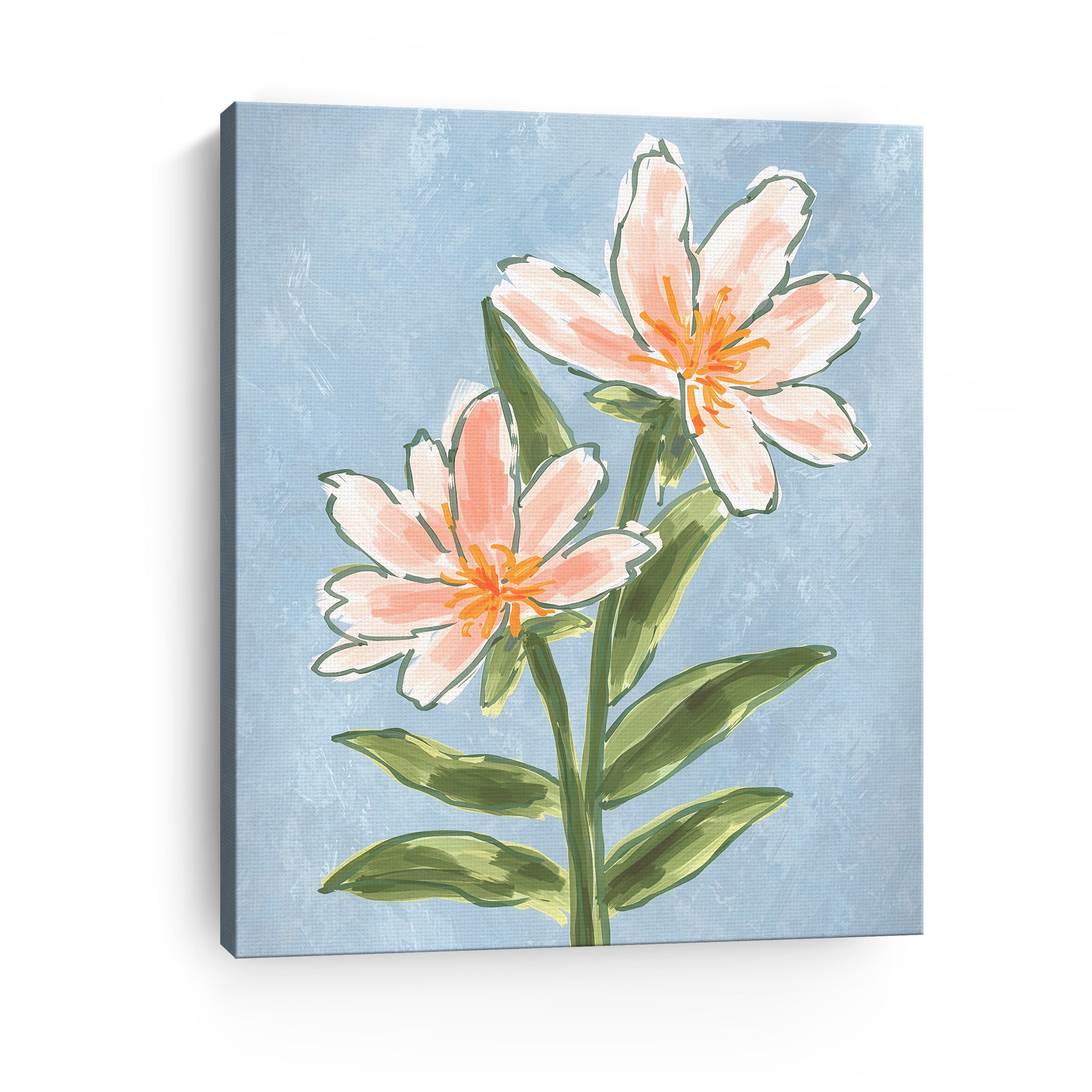 Twin Bloom Canvas Giclee