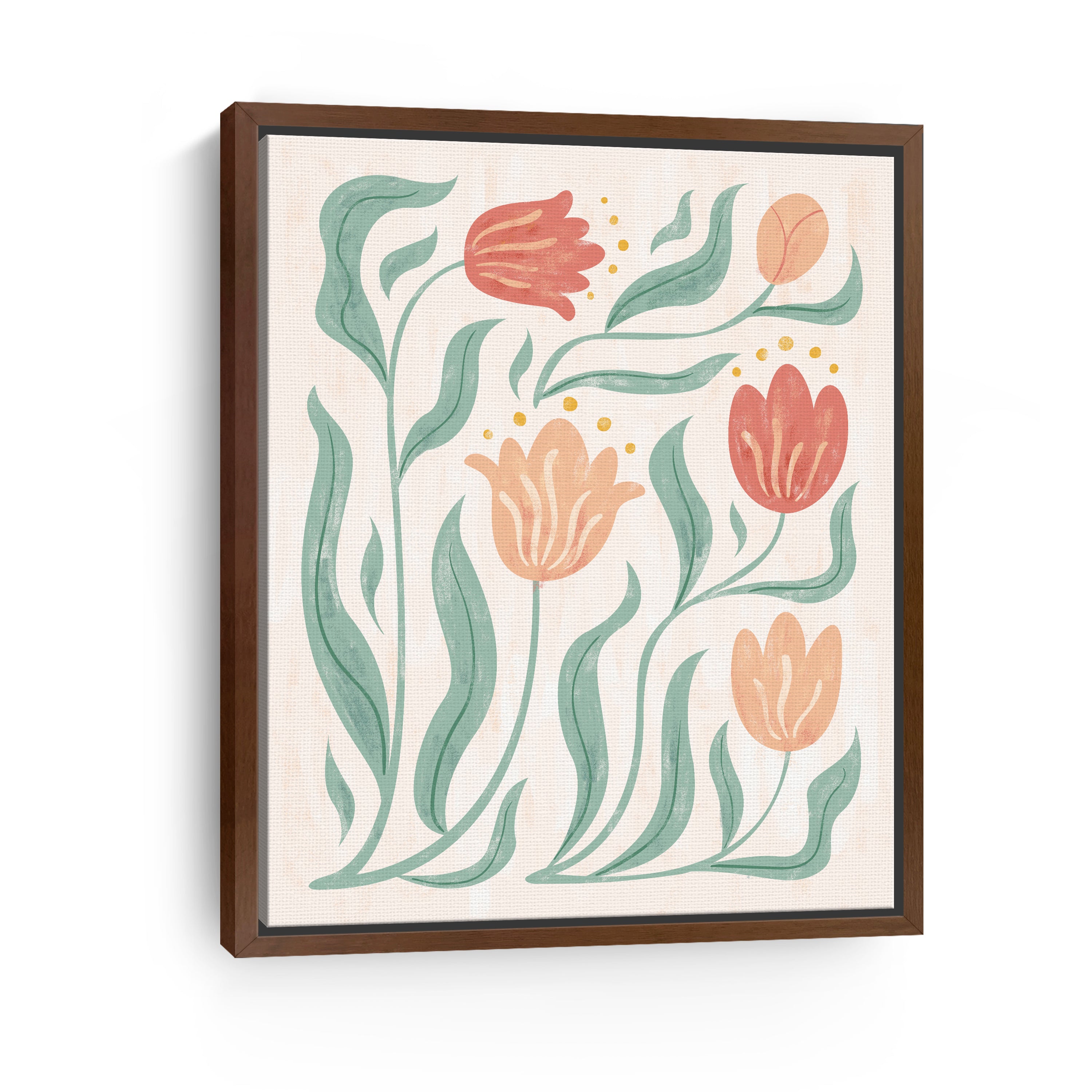 Abstract Spring Flowers Canvas Giclee