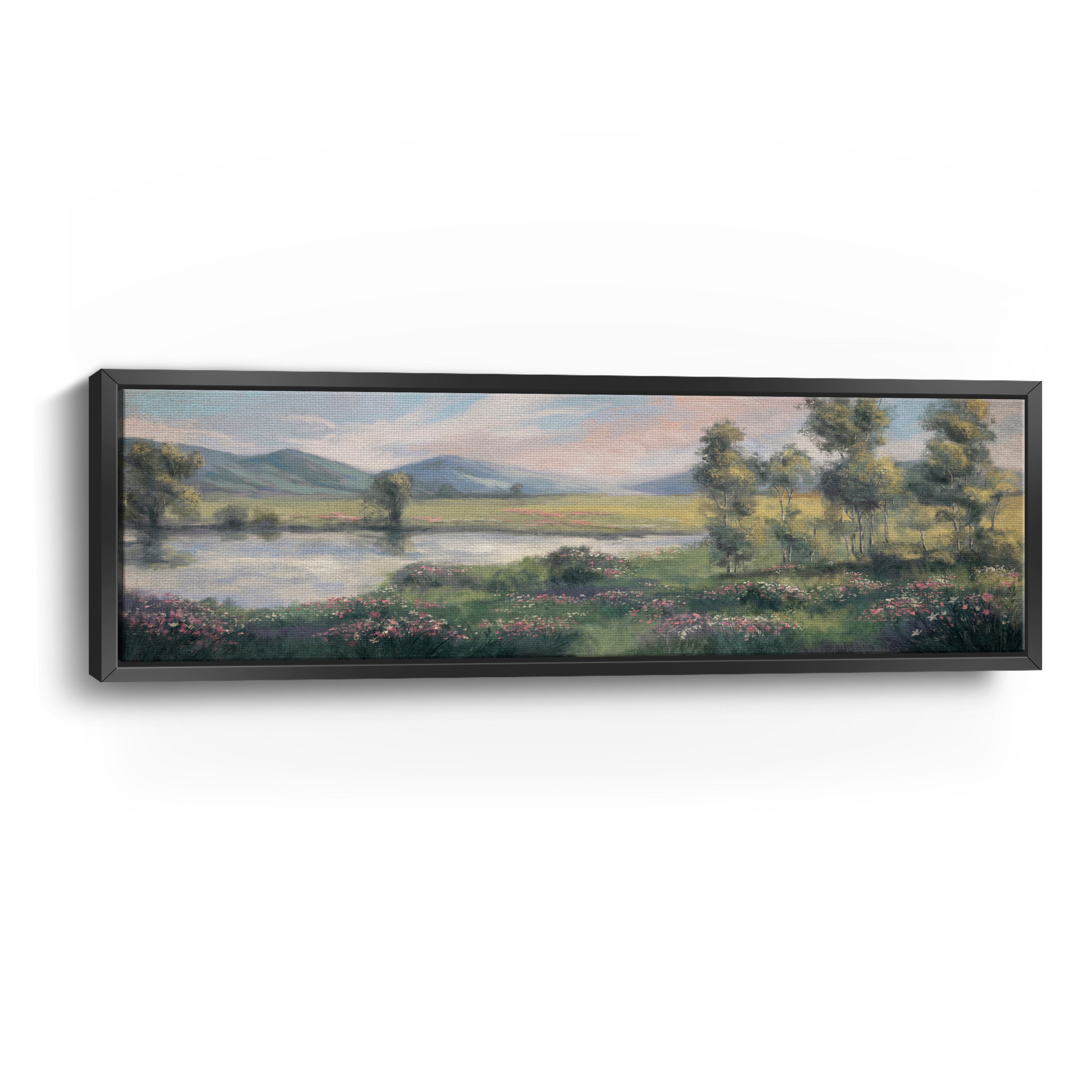 Panorama Of Green Field Canvas Giclee
