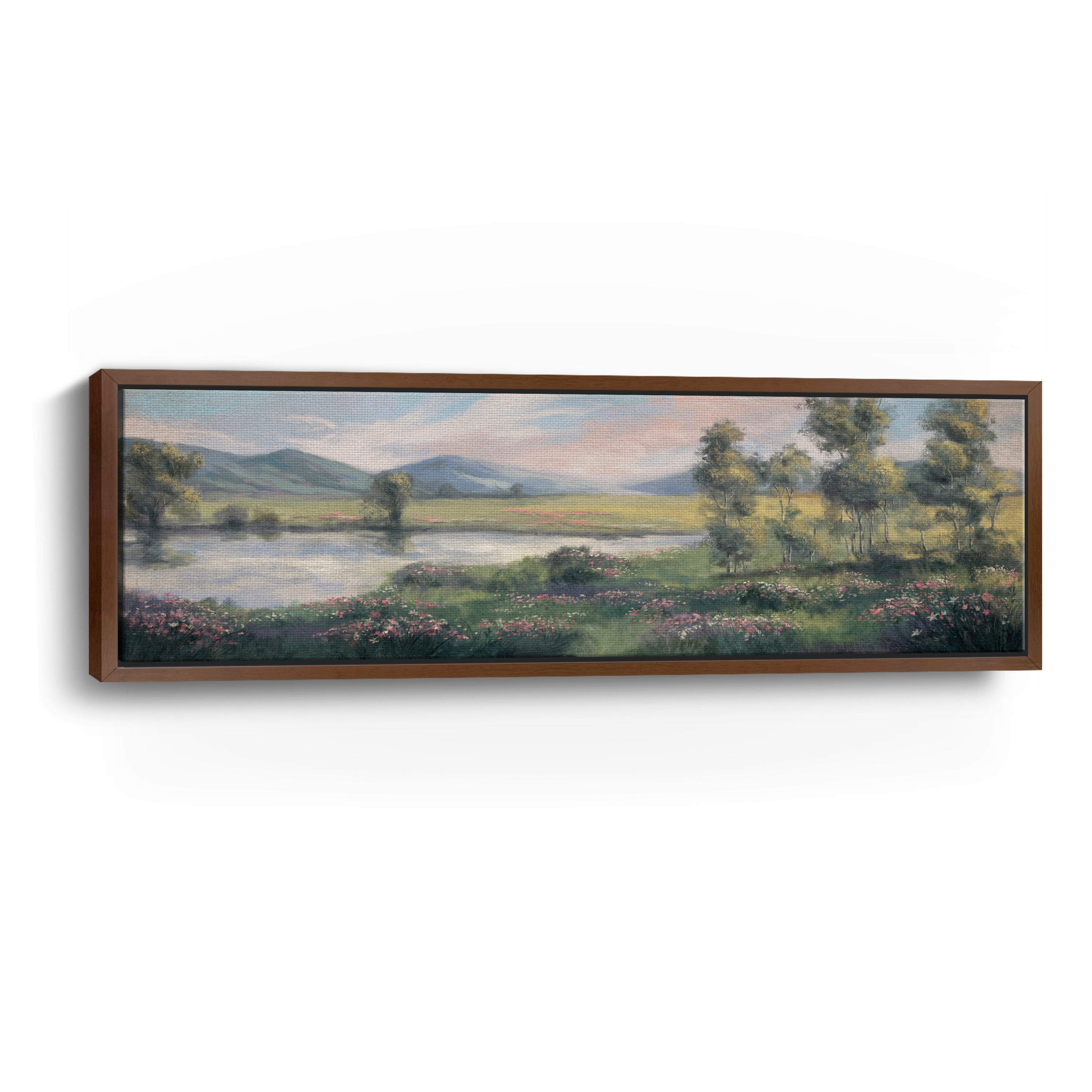 Panorama Of Green Field Canvas Giclee