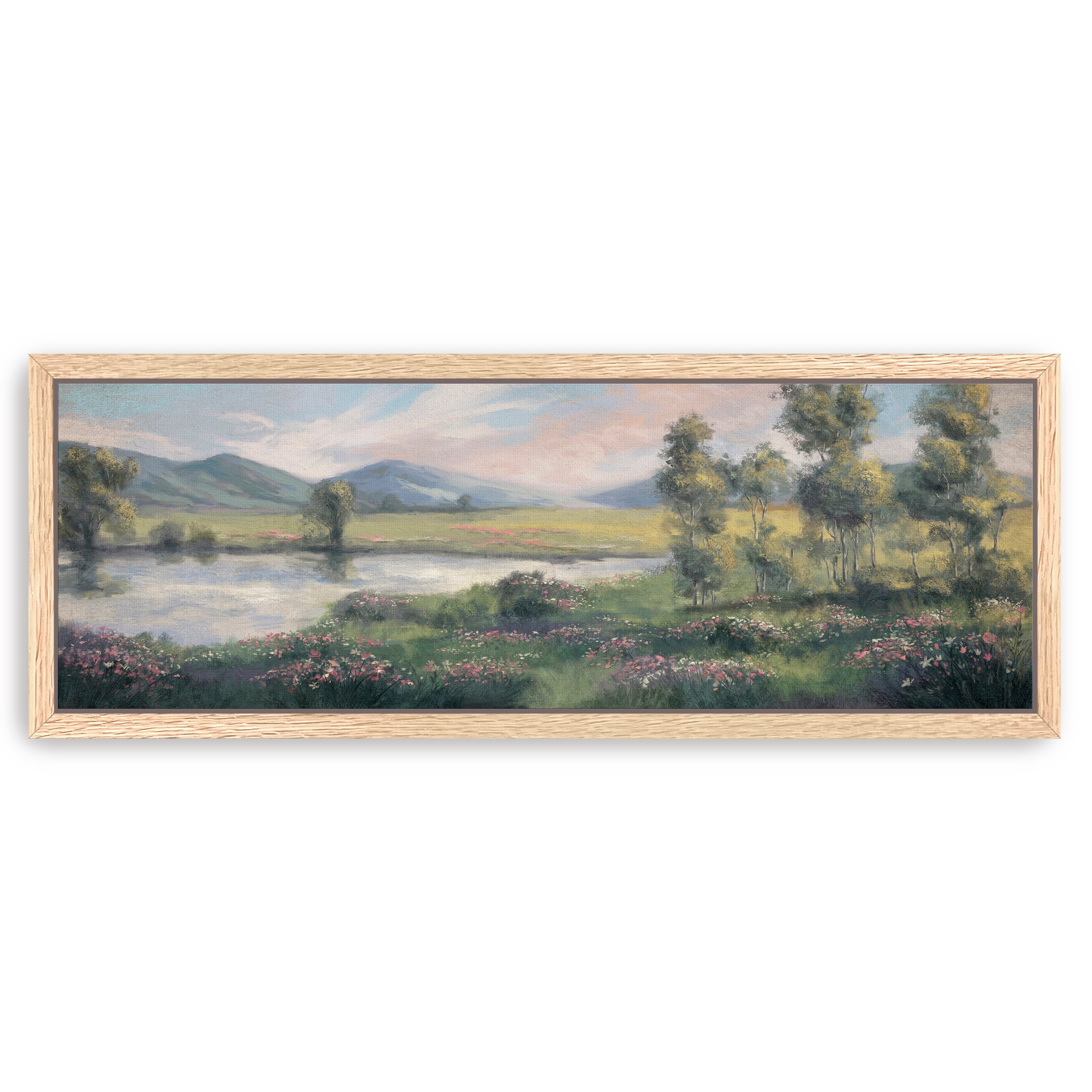 Panorama Of Green Field Canvas Giclee