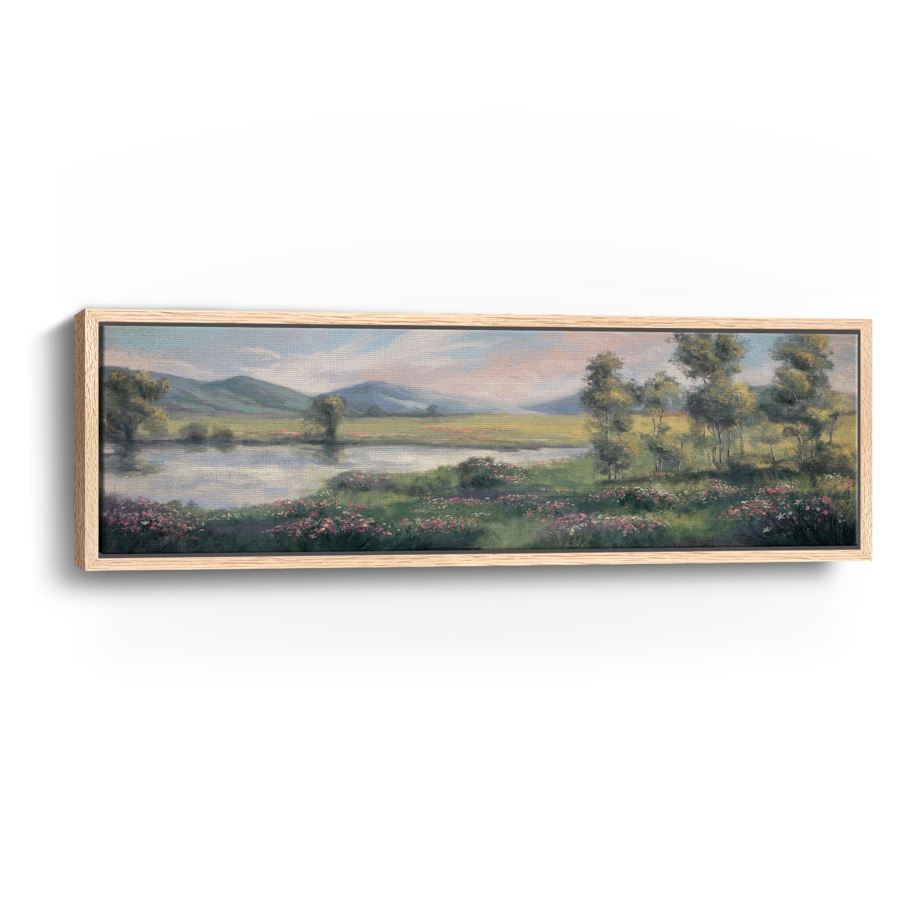Panorama Of Green Field Canvas Giclee
