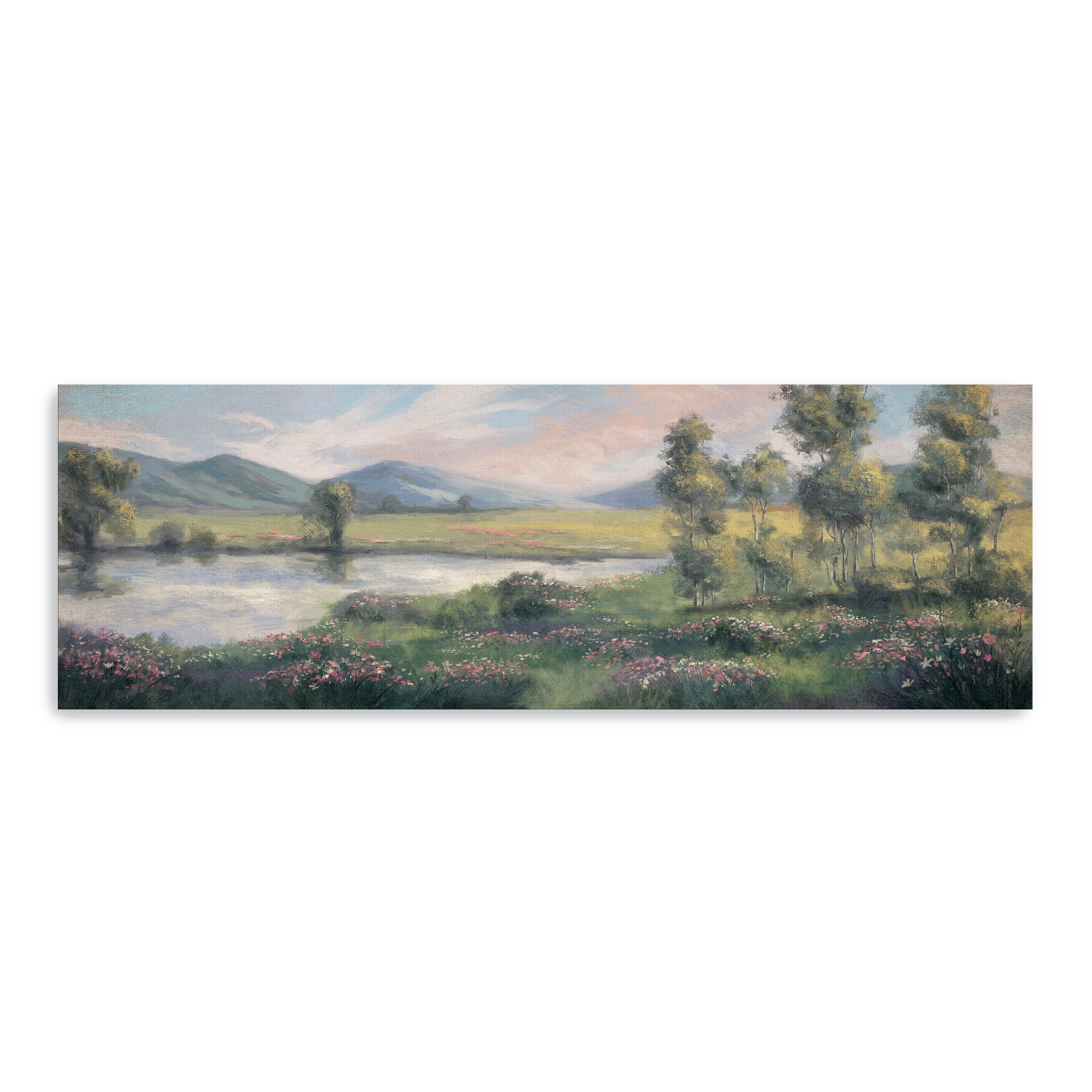 Panorama Of Green Field Canvas Giclee