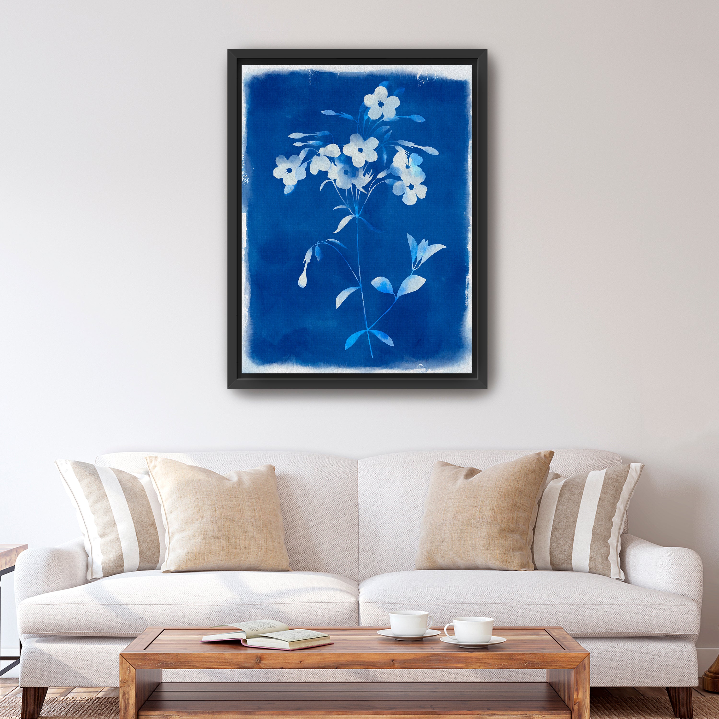 Blue Wild Flowers Canvas Giclee