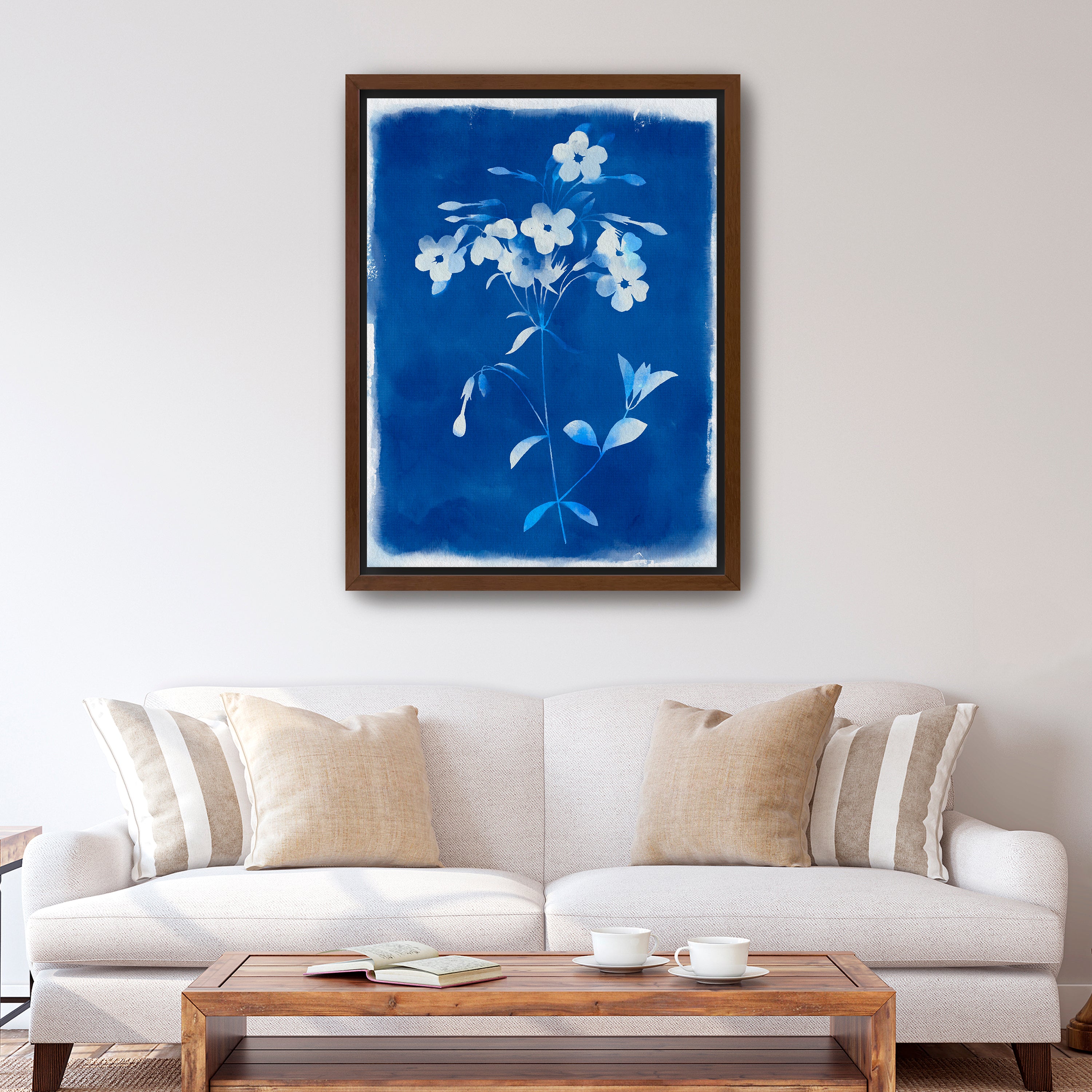 Blue Wild Flowers Canvas Giclee
