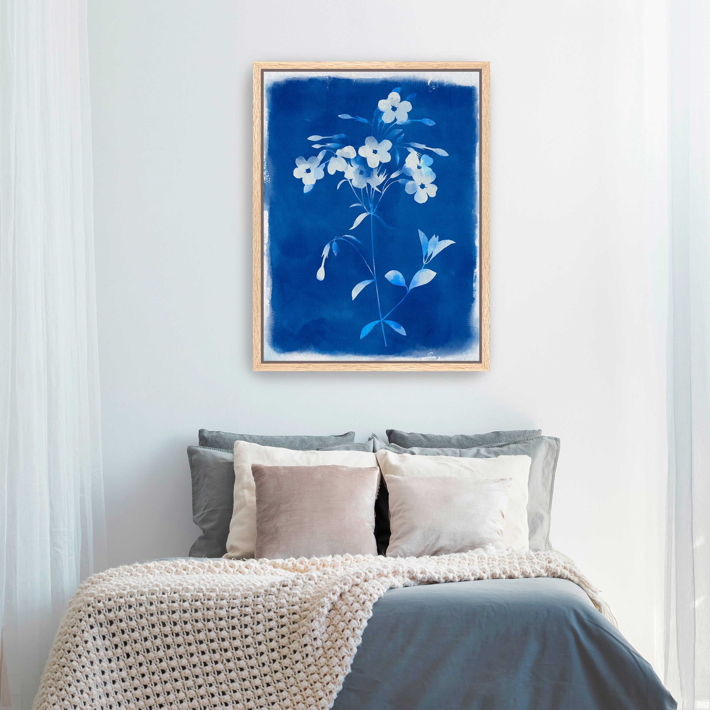 Blue Wild Flowers Canvas Giclee