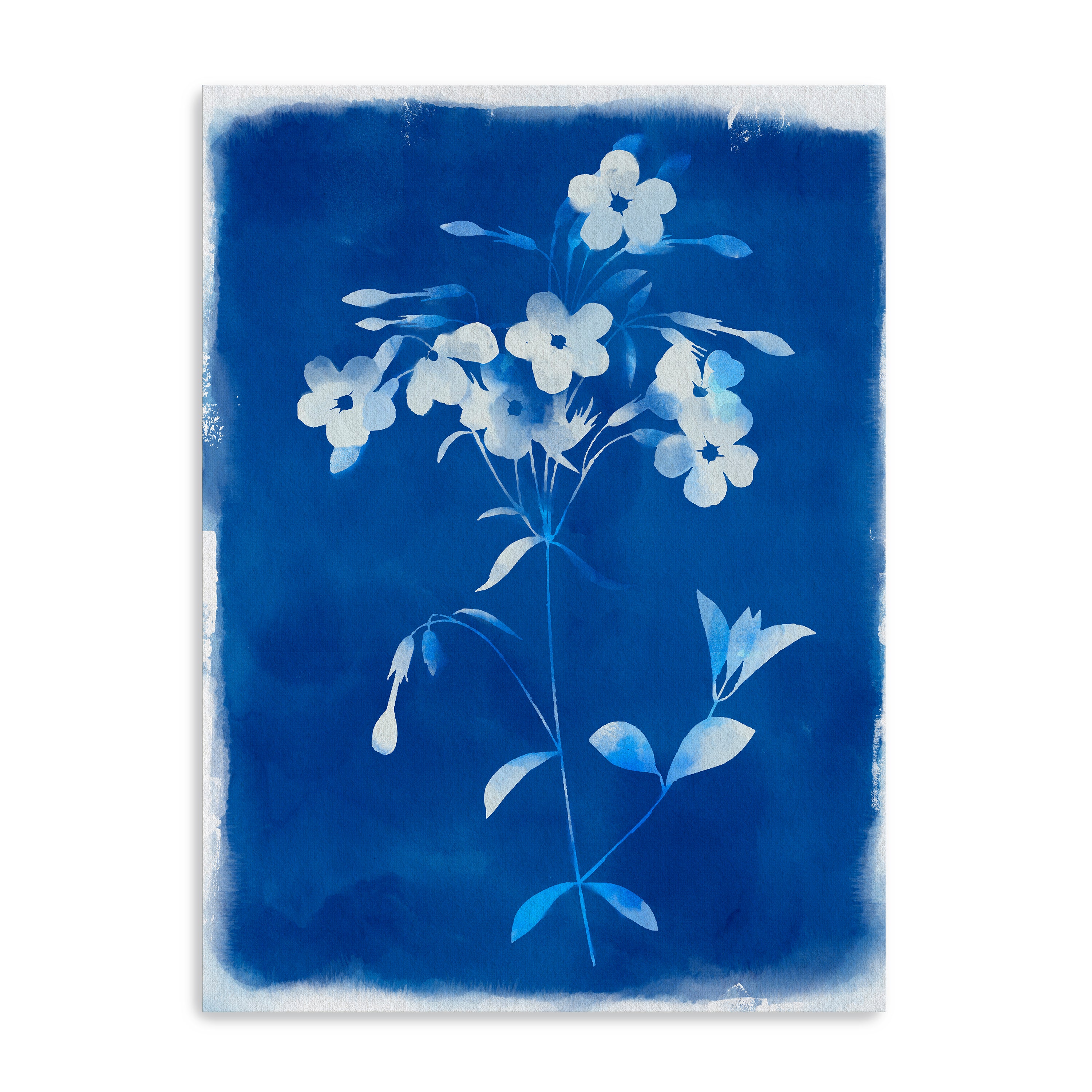 Blue Wild Flowers Canvas Giclee
