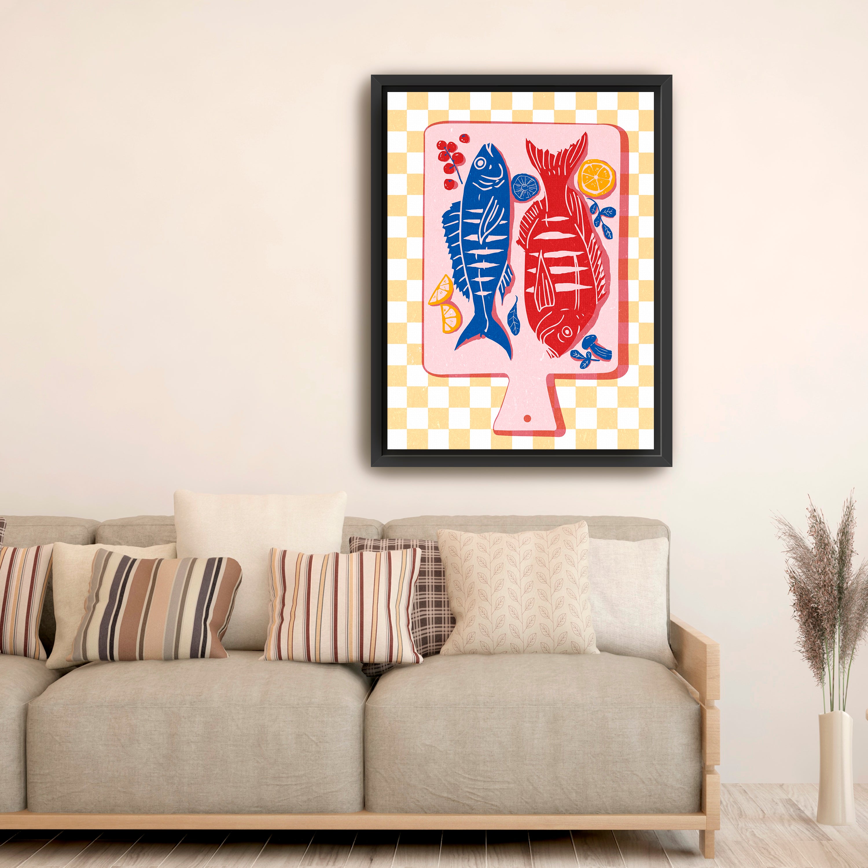 Fried Fish Canvas Giclee