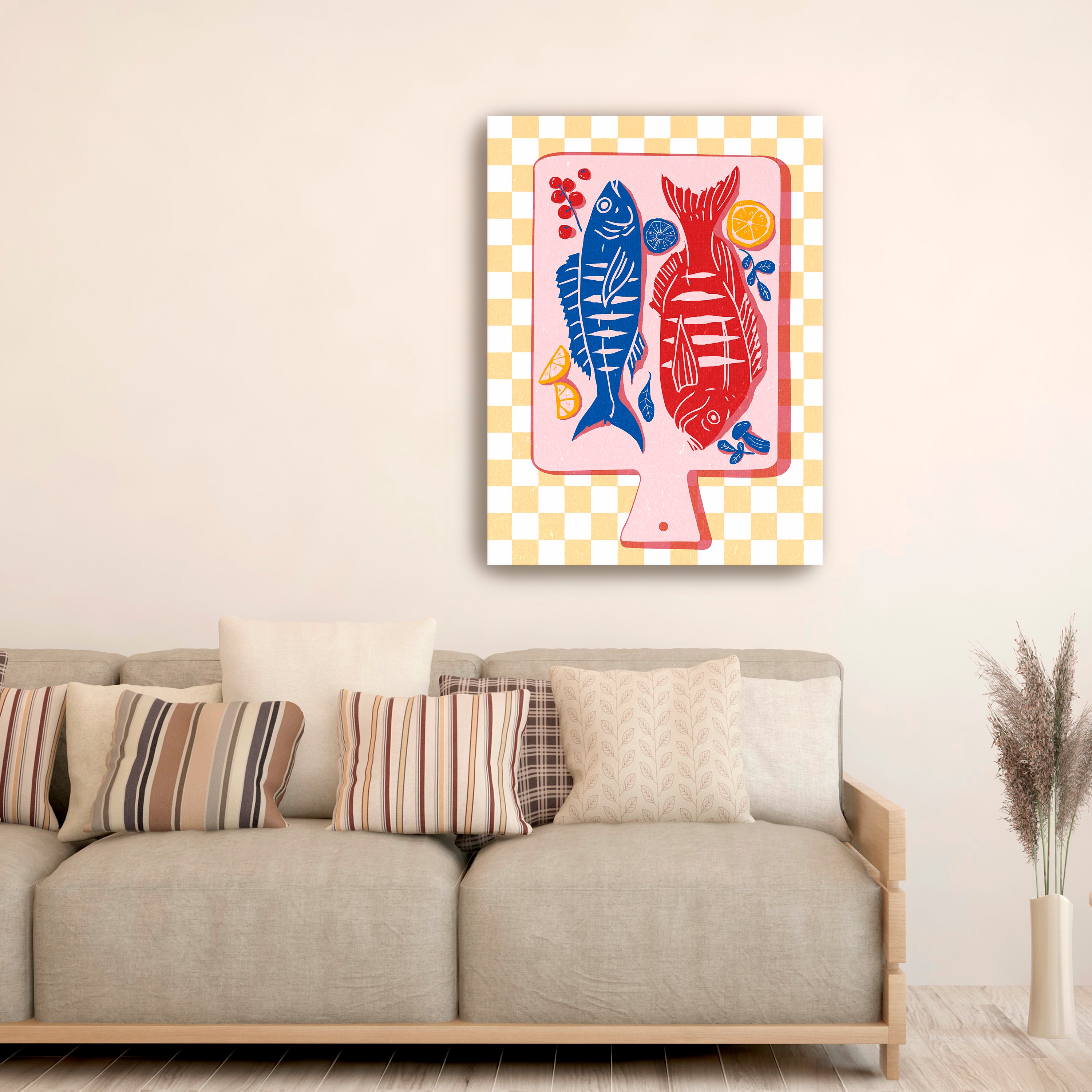 Fried Fish Canvas Giclee