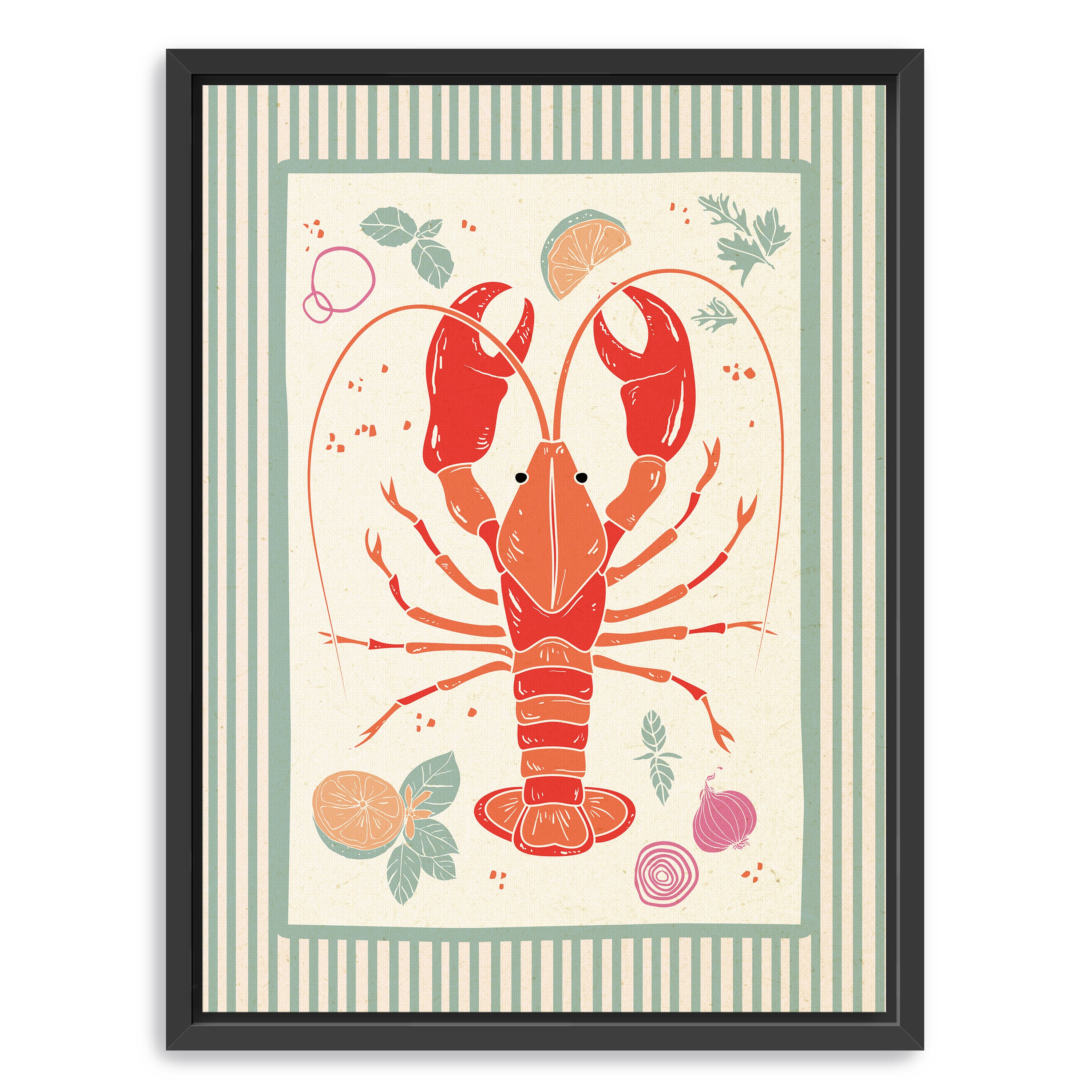 Yummy Lobster Canvas Giclee