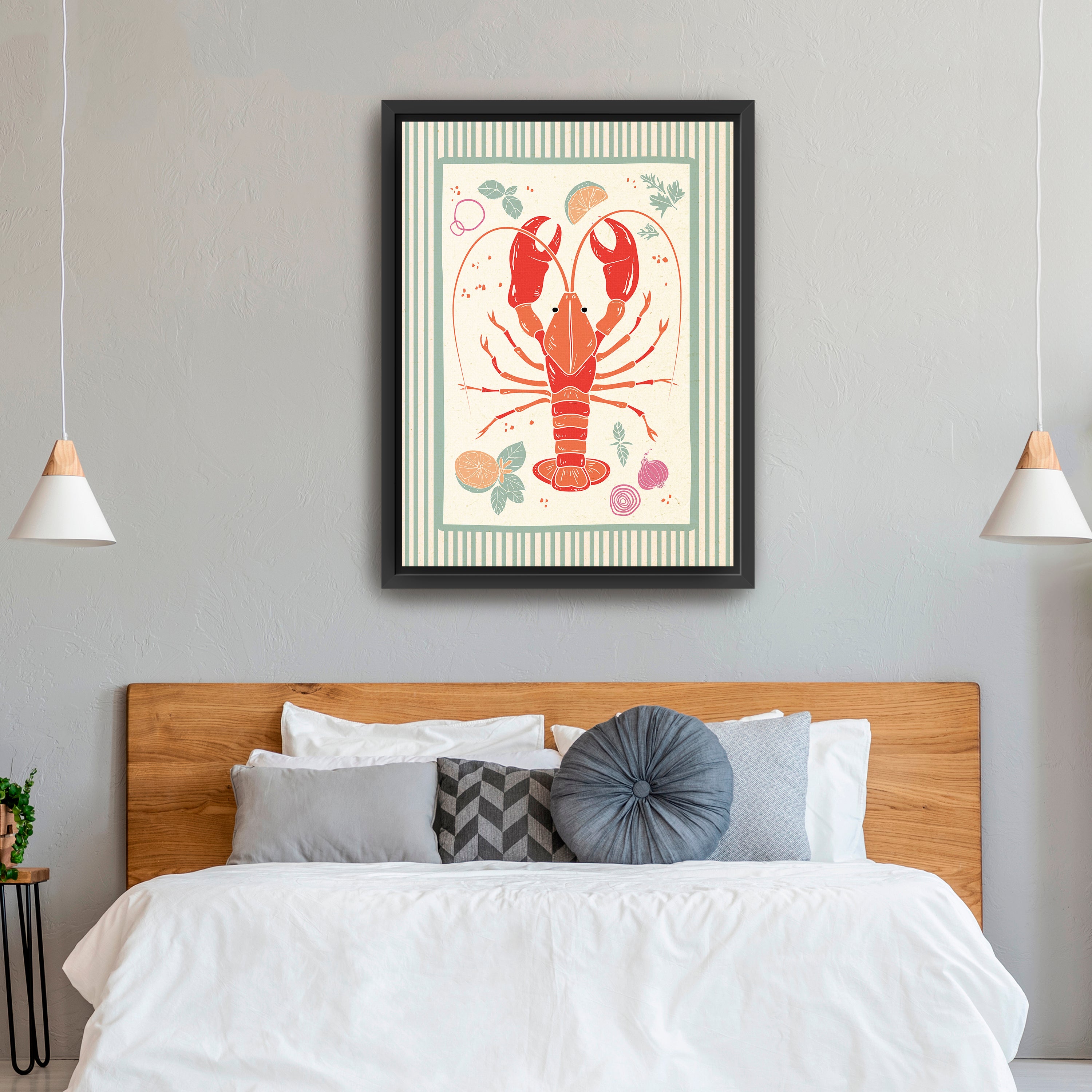 Yummy Lobster Canvas Giclee