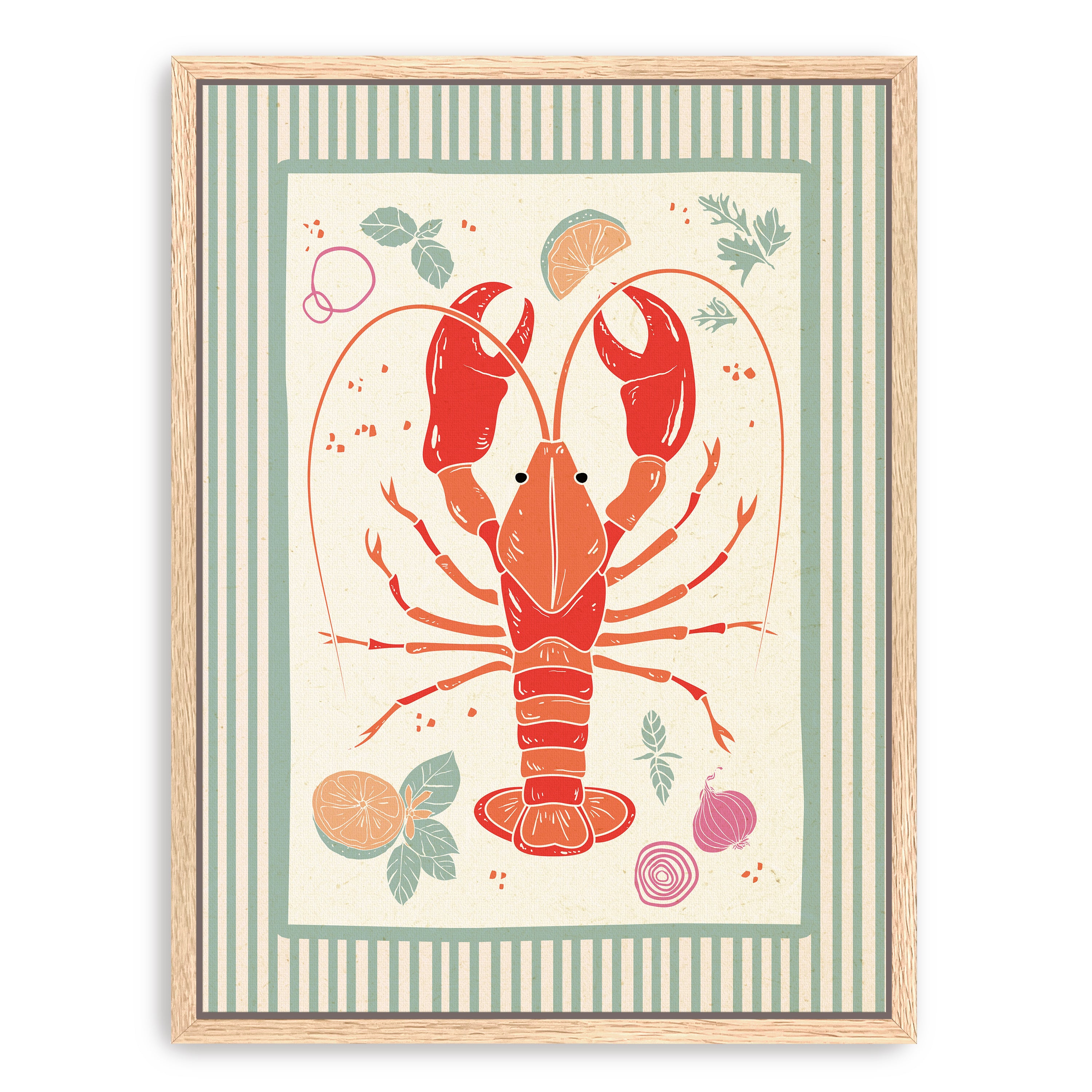 Yummy Lobster Canvas Giclee