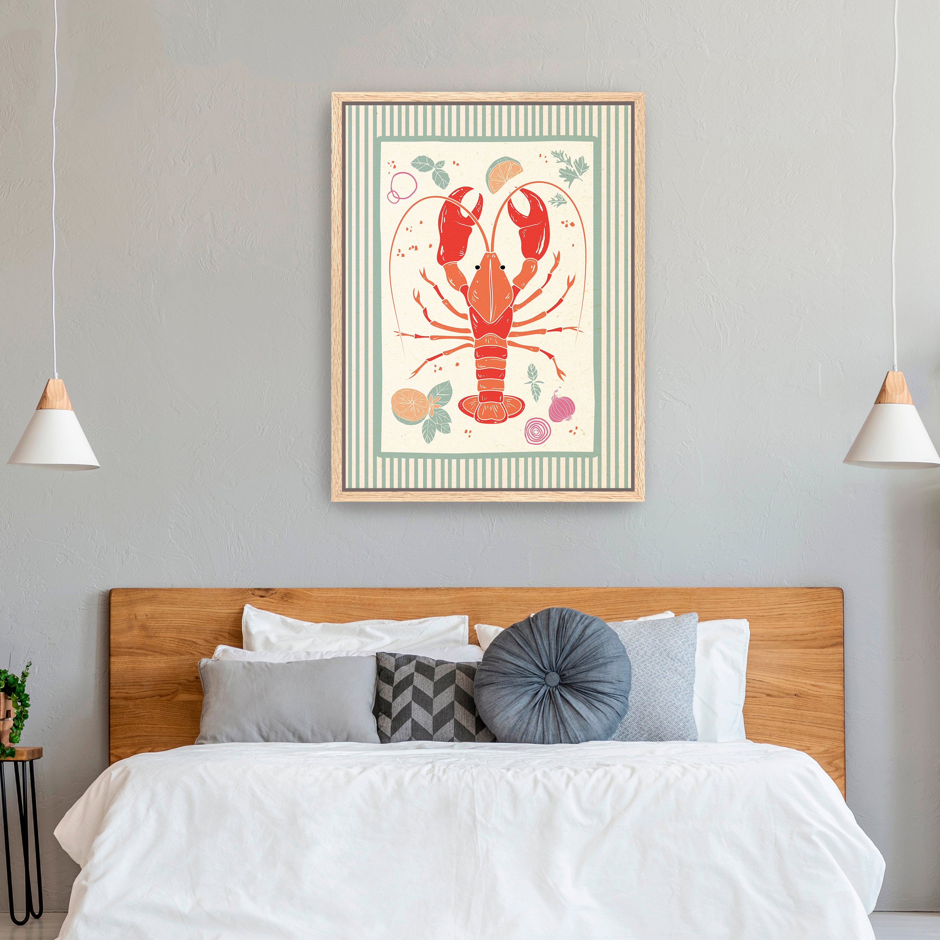 Yummy Lobster Canvas Giclee
