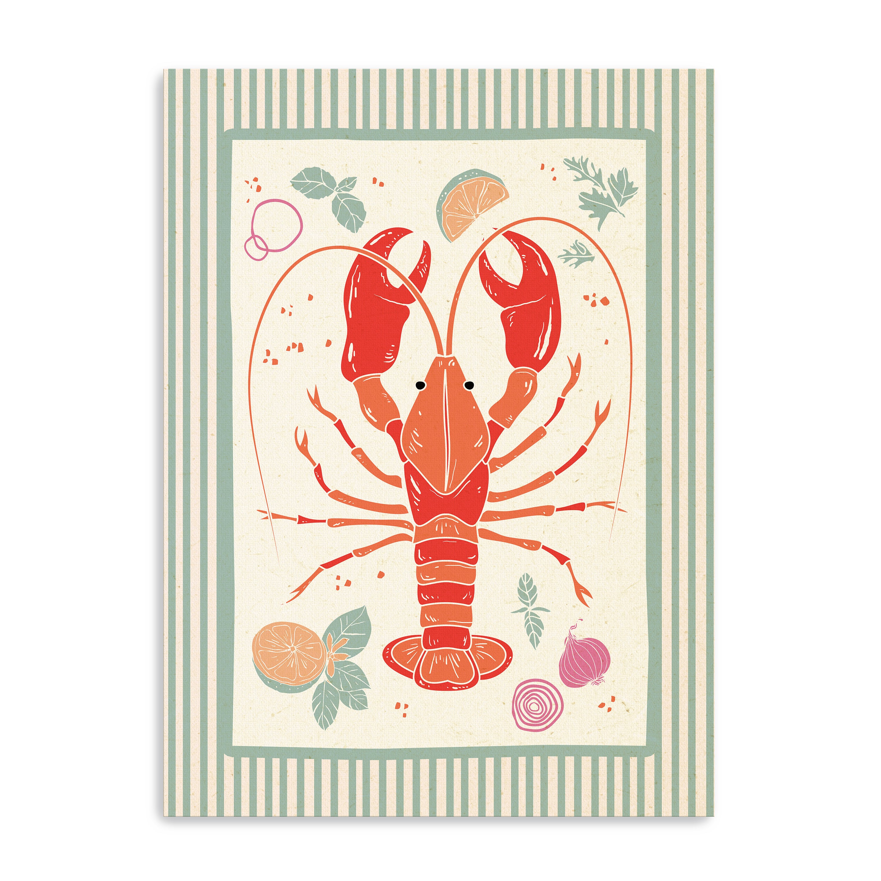 Yummy Lobster Canvas Giclee