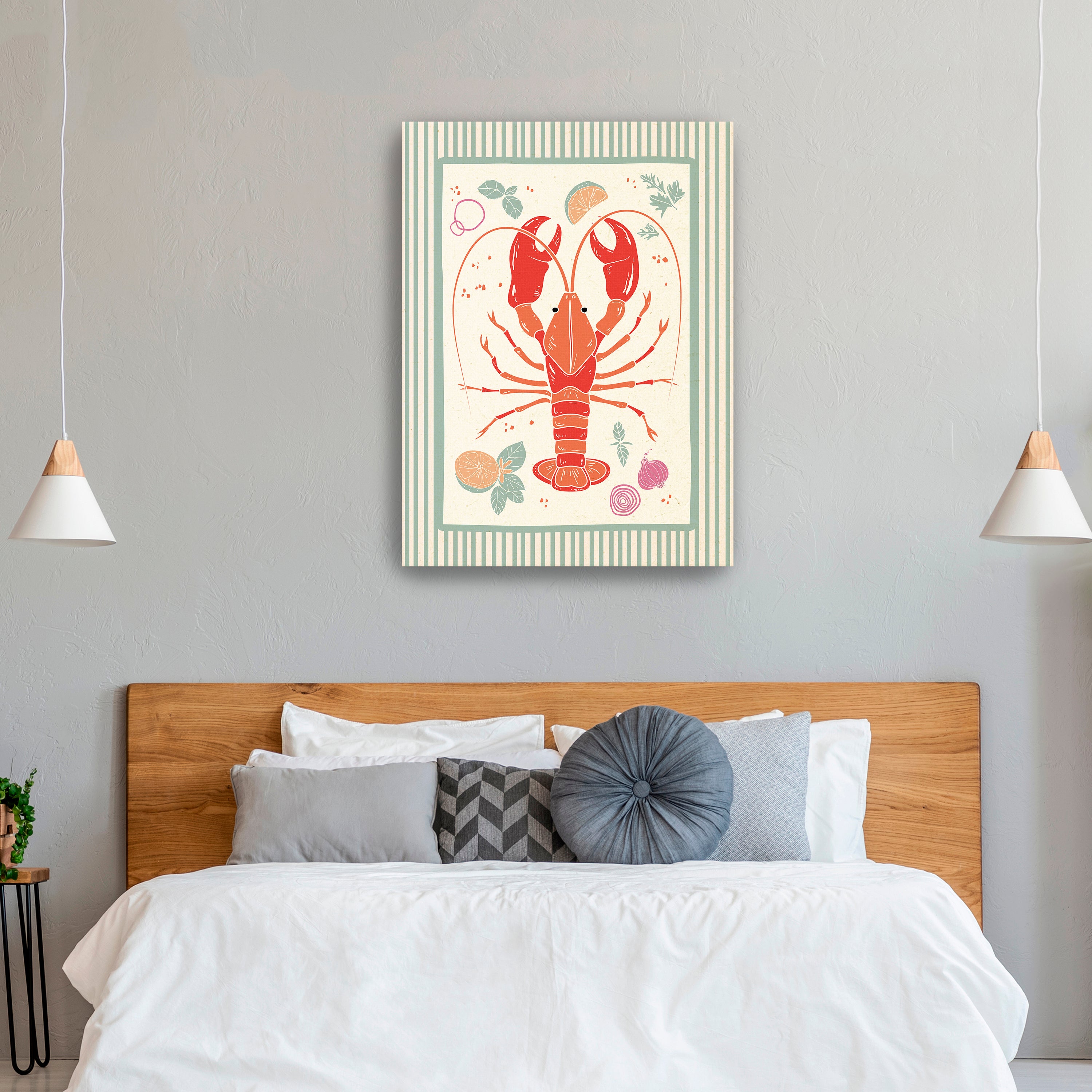 Yummy Lobster Canvas Giclee