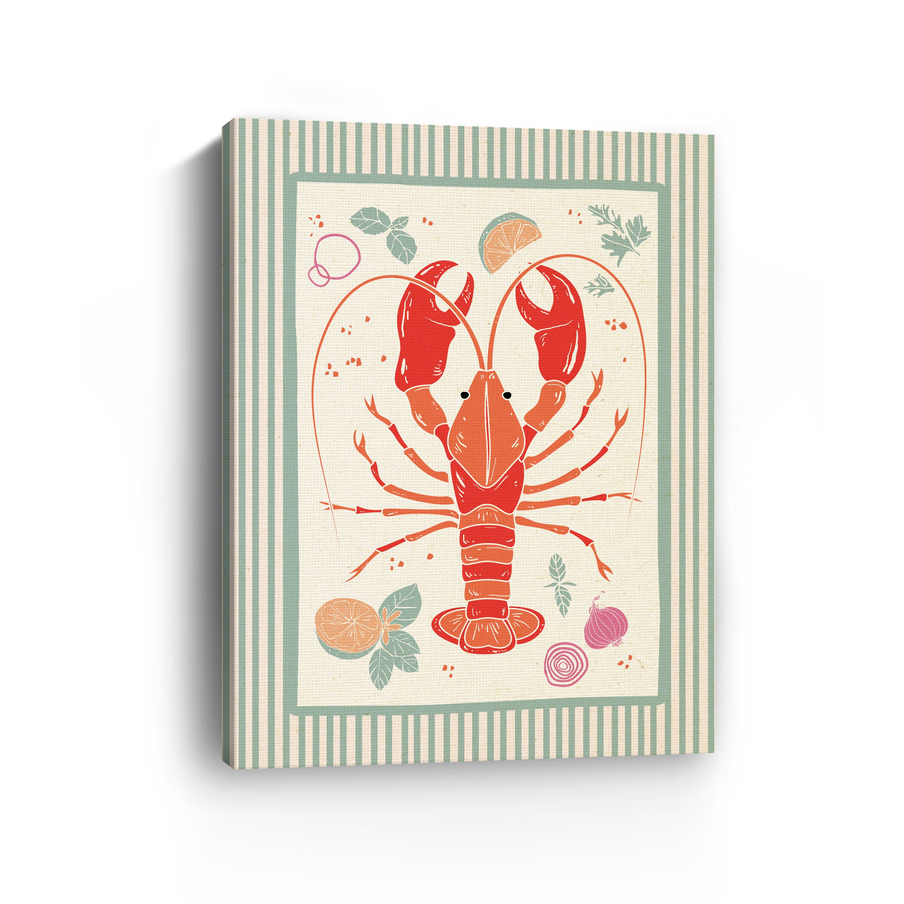Yummy Lobster Canvas Giclee