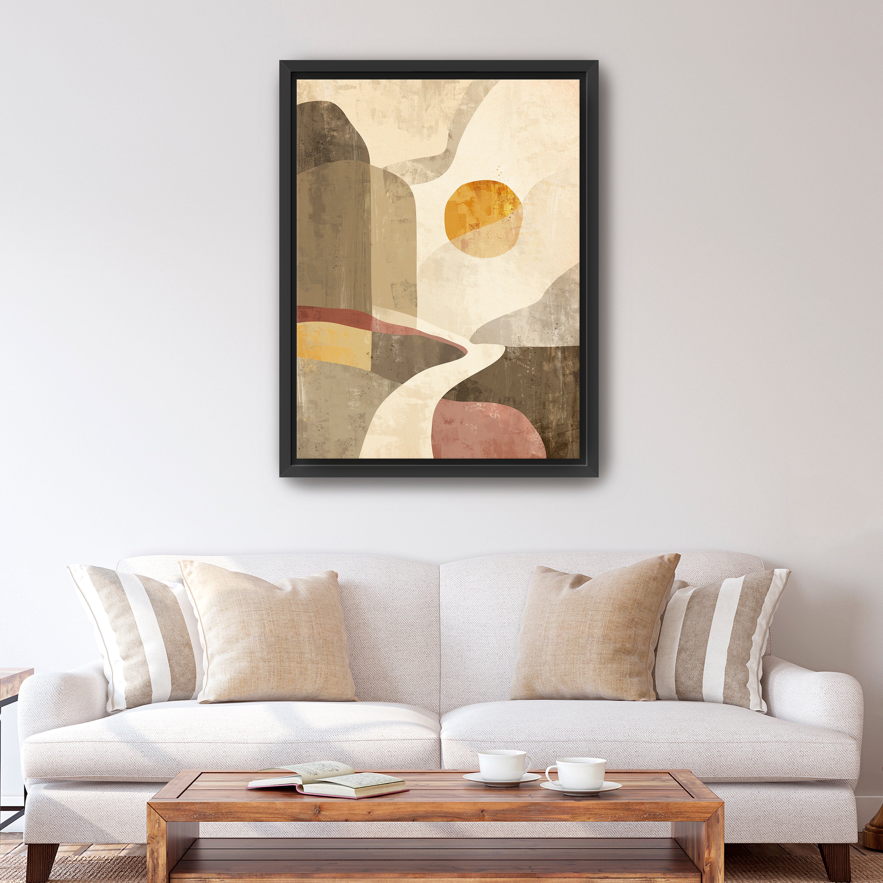 Geometric Landscape Canvas Giclee