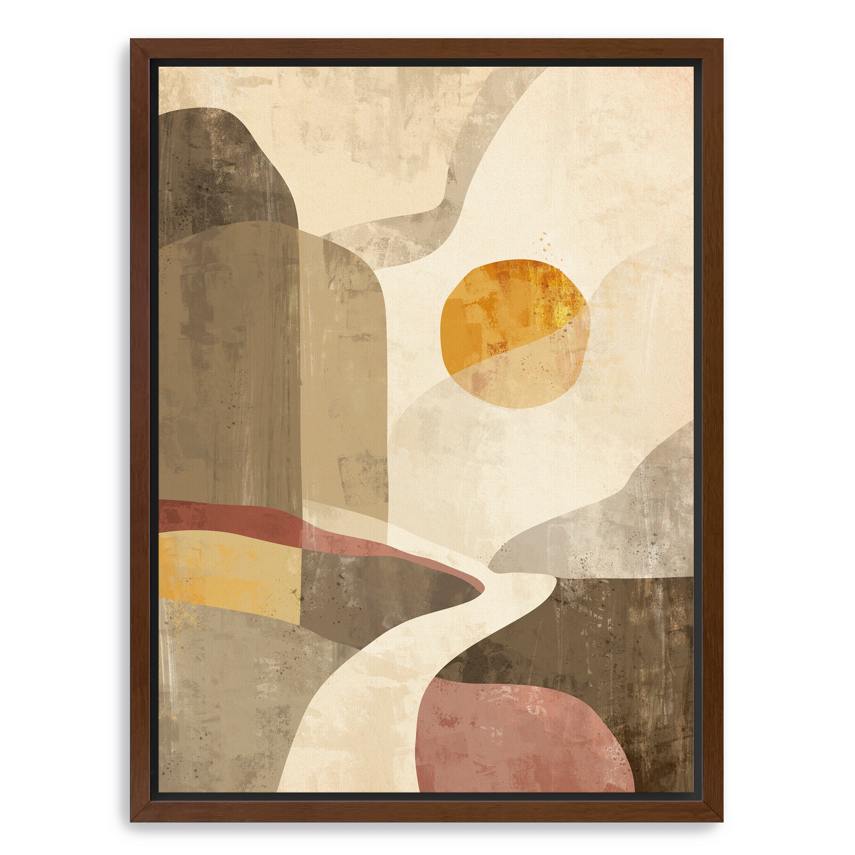 Geometric Landscape Canvas Giclee