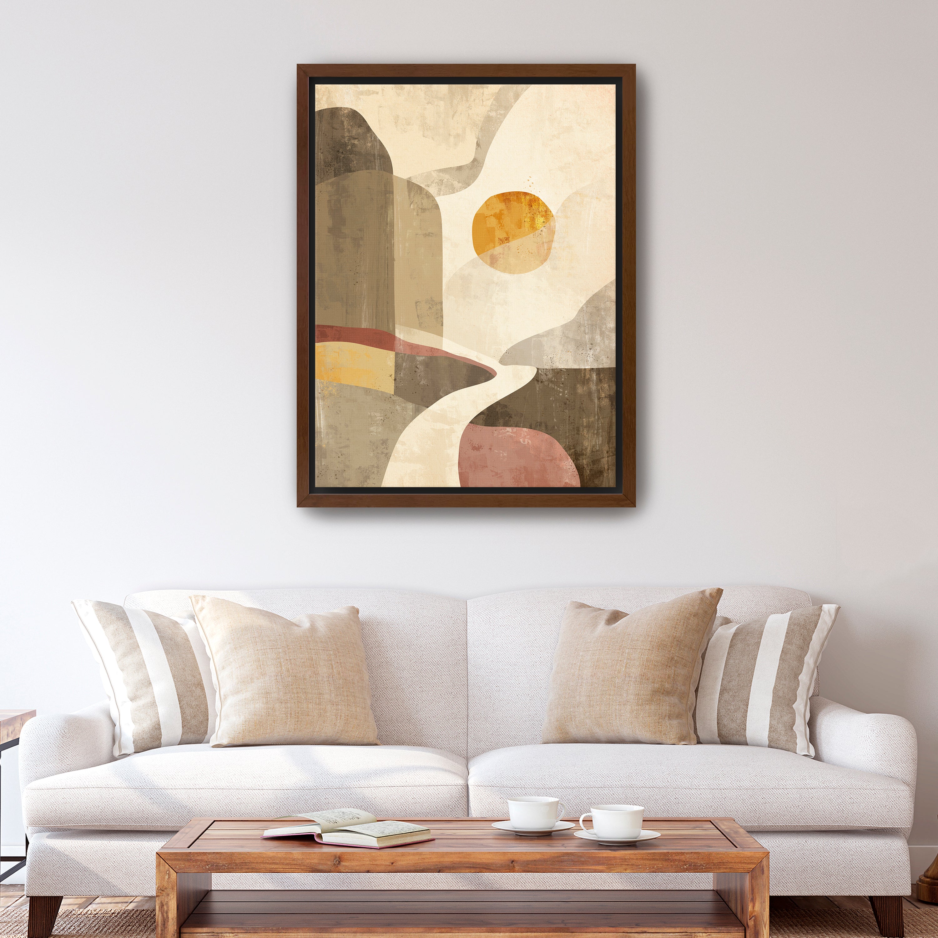 Geometric Landscape Canvas Giclee