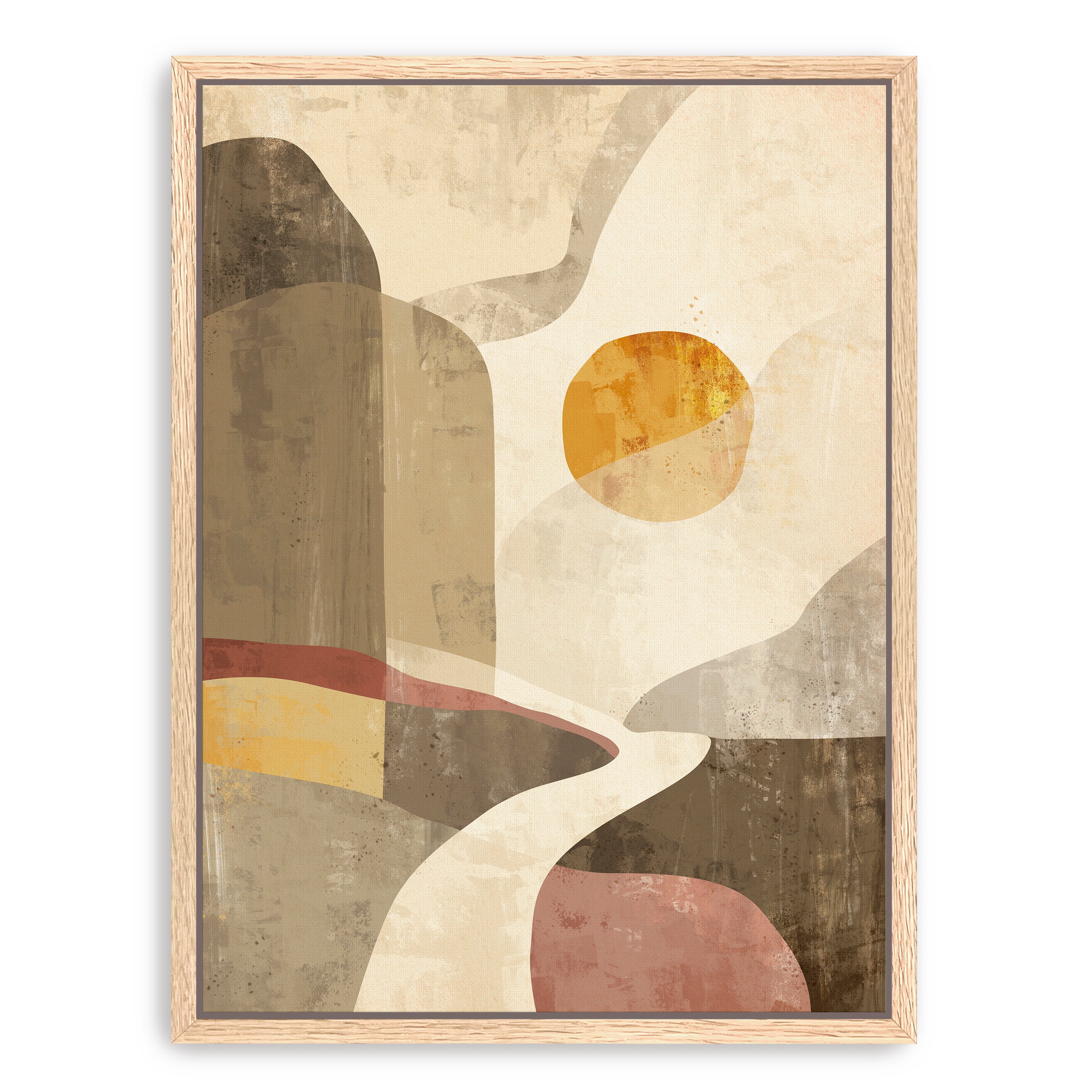 Geometric Landscape Canvas Giclee